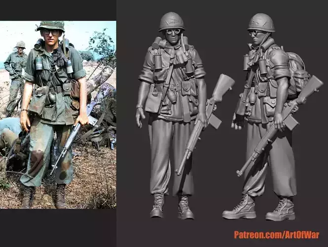 USA Vietnam Soldier  6 3D print model
