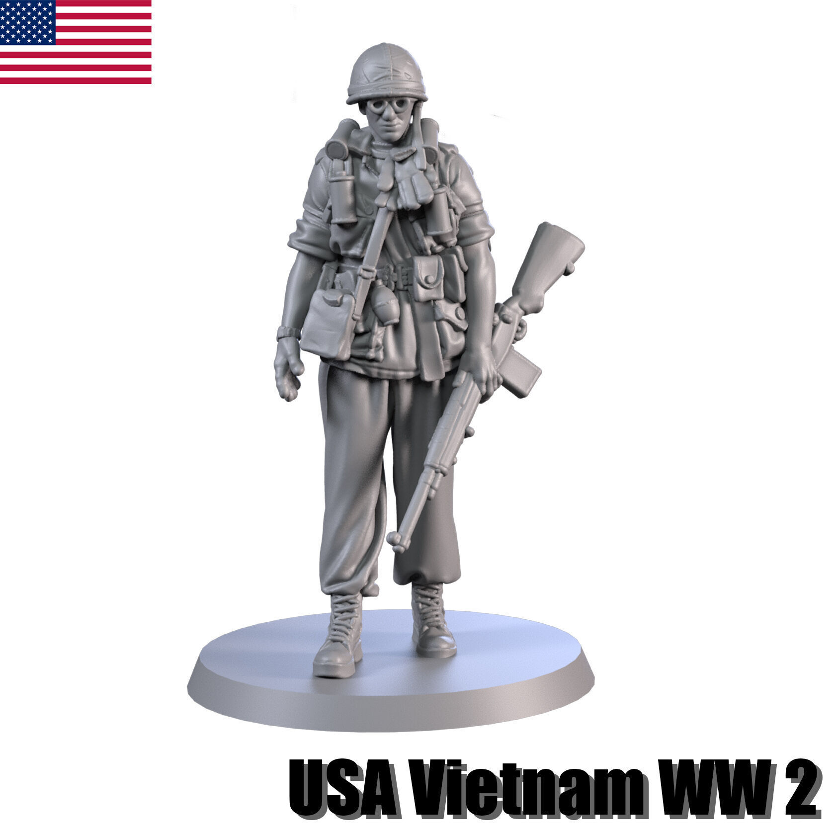 USA Vietnam Soldier  6 3D print model_6