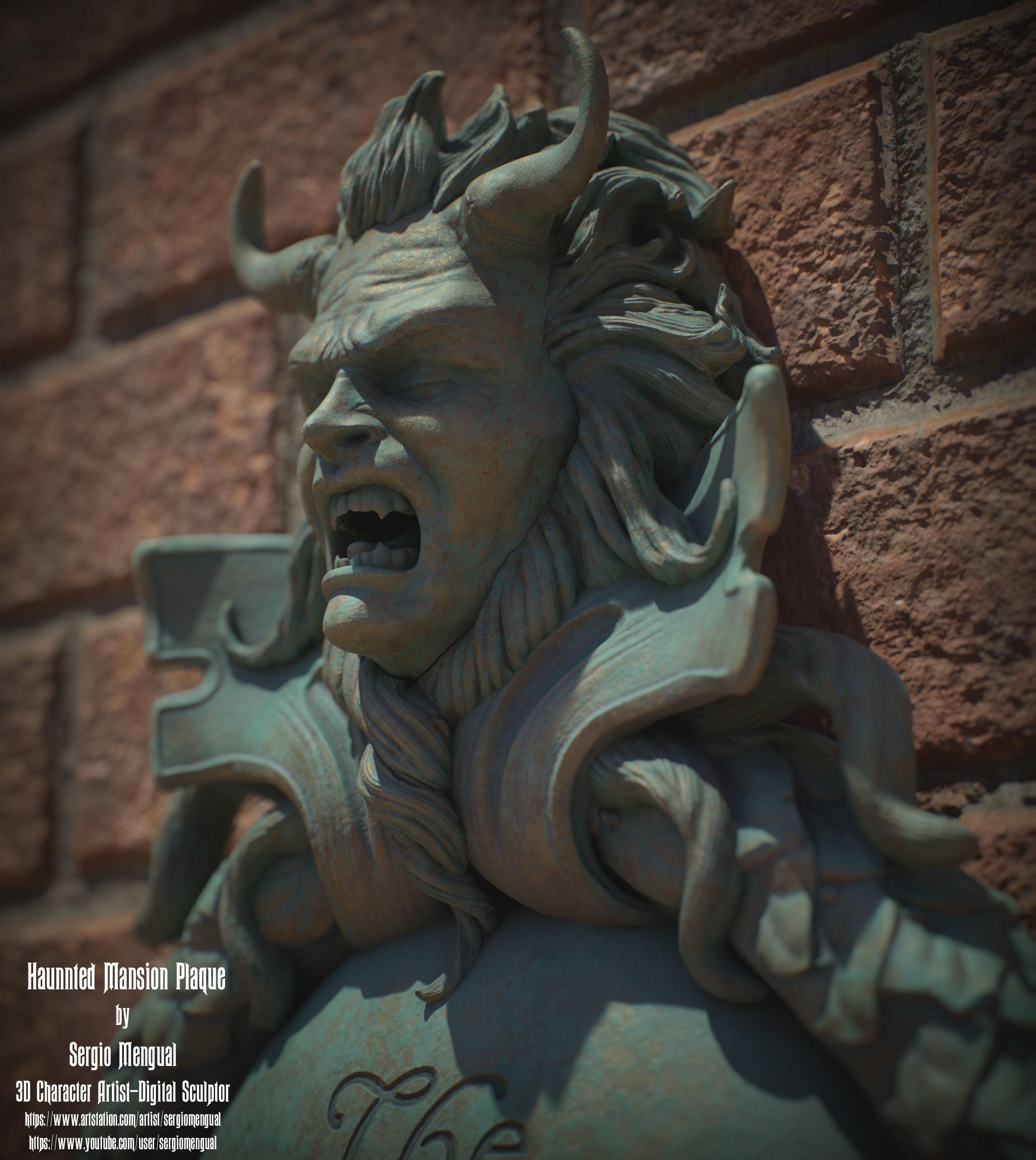 Haunted Mansion 3D Printable Plaque 3D print model_12