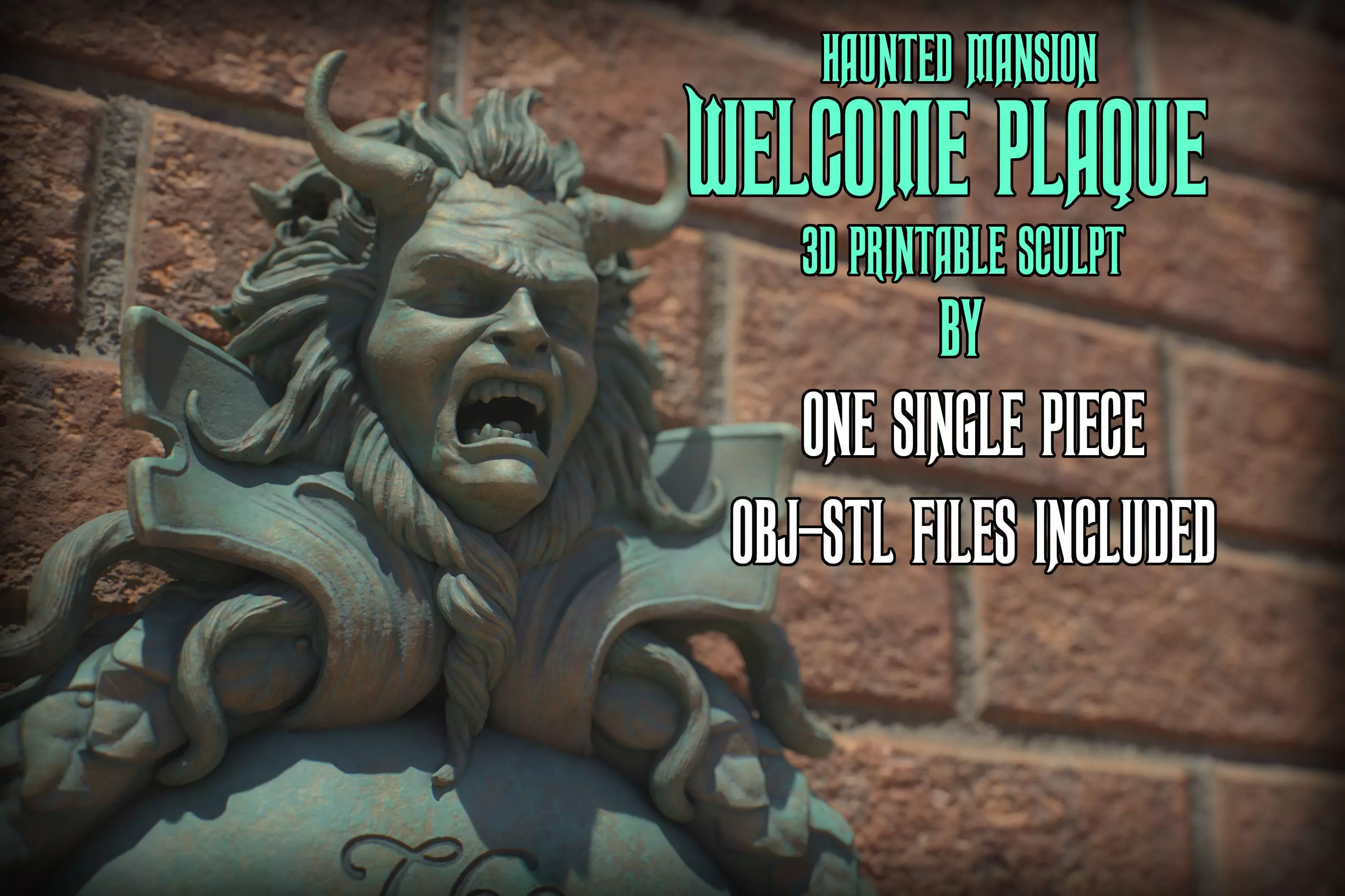 Haunted Mansion 3D Printable Plaque 3D print model_0