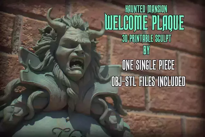 Haunted Mansion 3D Printable Plaque 3D print model
