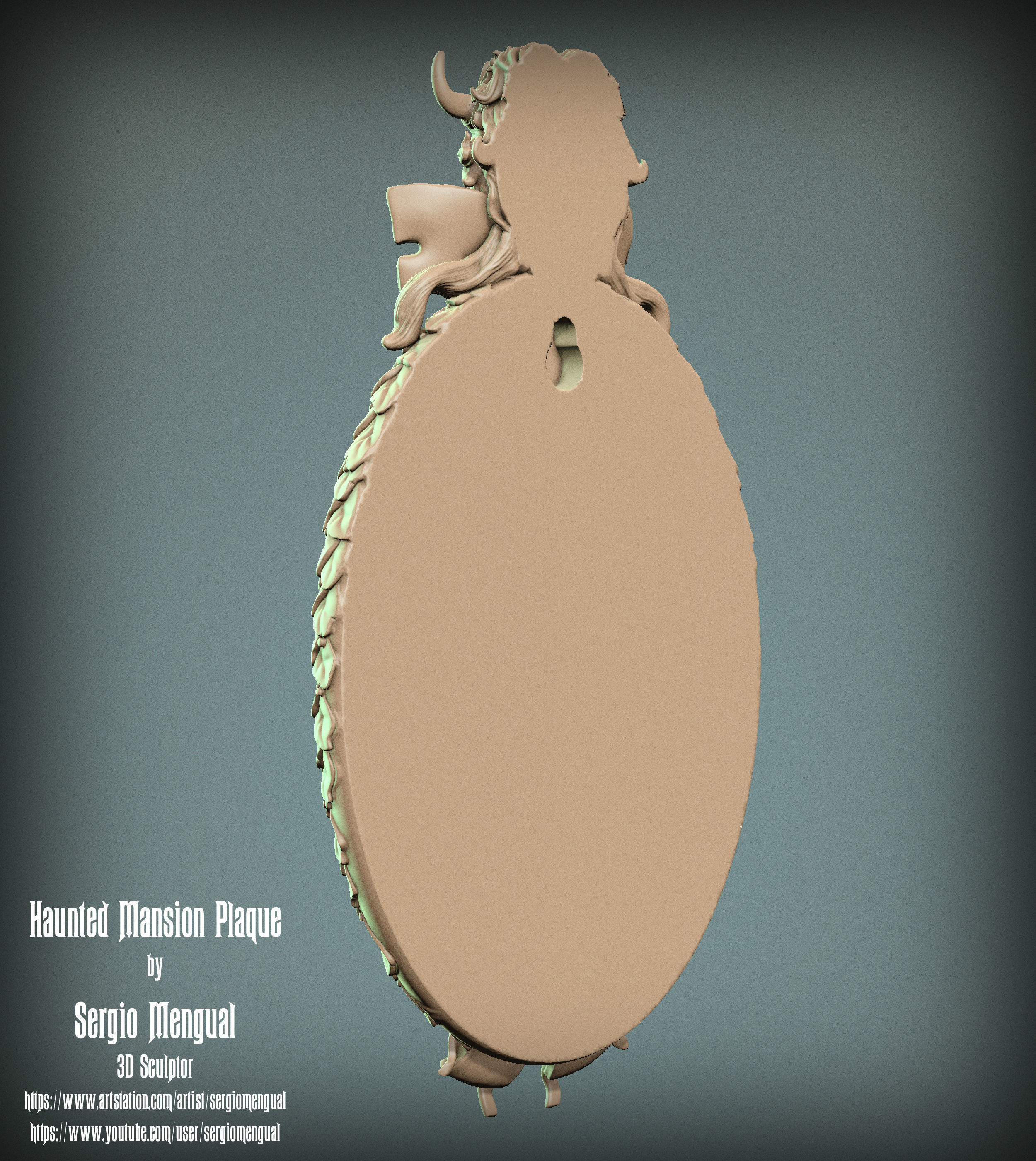 Haunted Mansion 3D Printable Plaque 3D print model_18