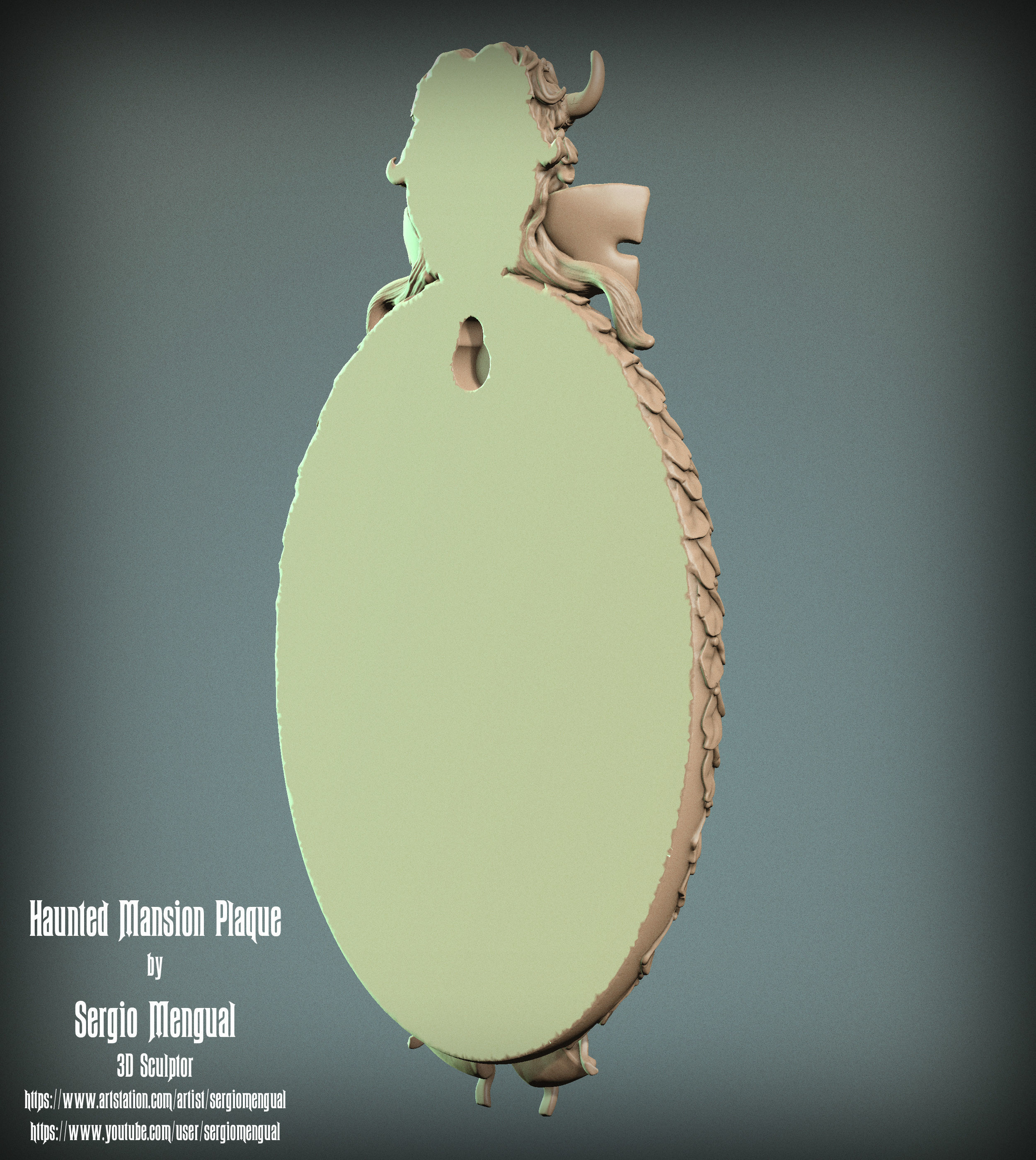 Haunted Mansion 3D Printable Plaque 3D print model_20