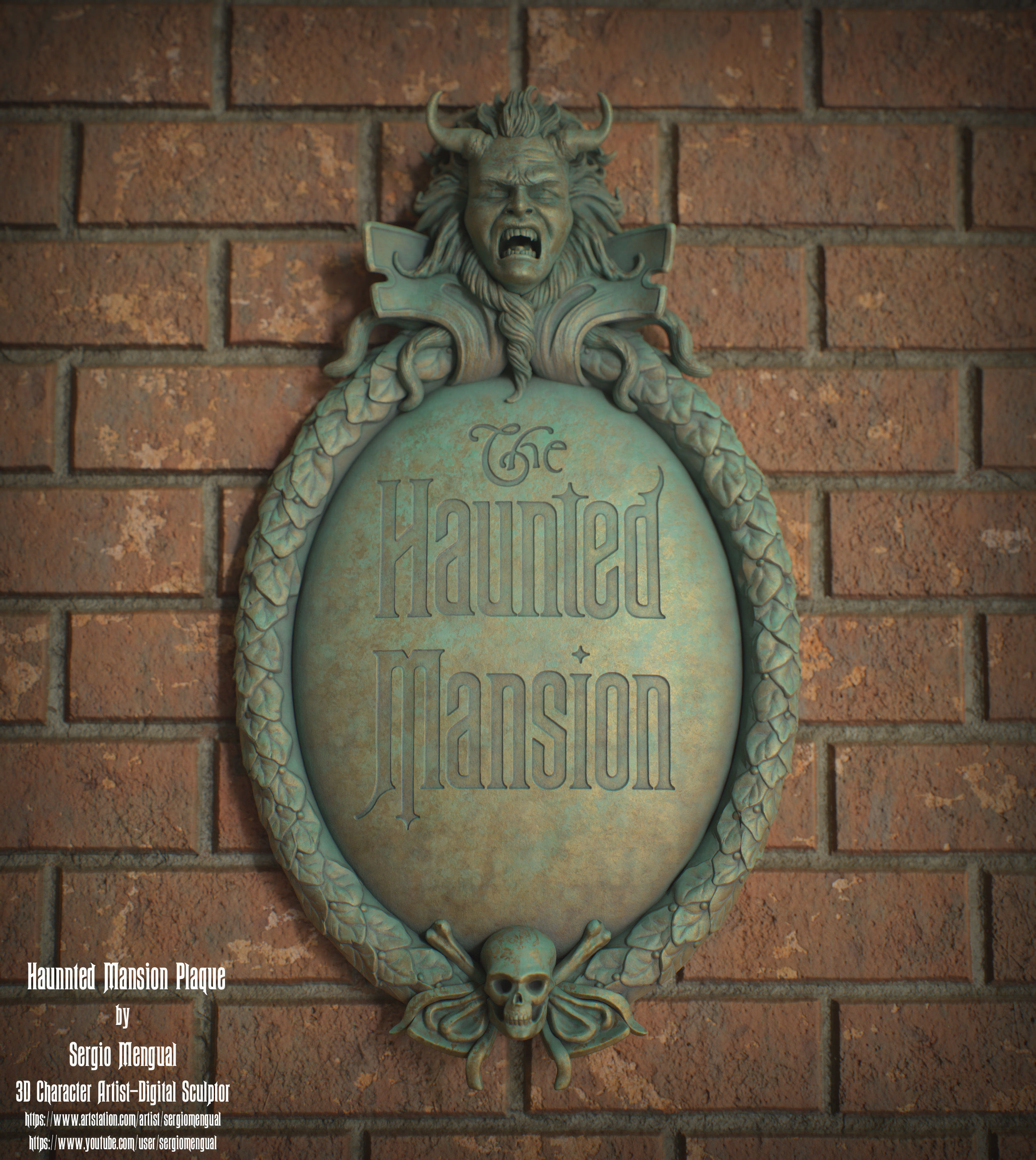 Haunted Mansion 3D Printable Plaque 3D print model_2