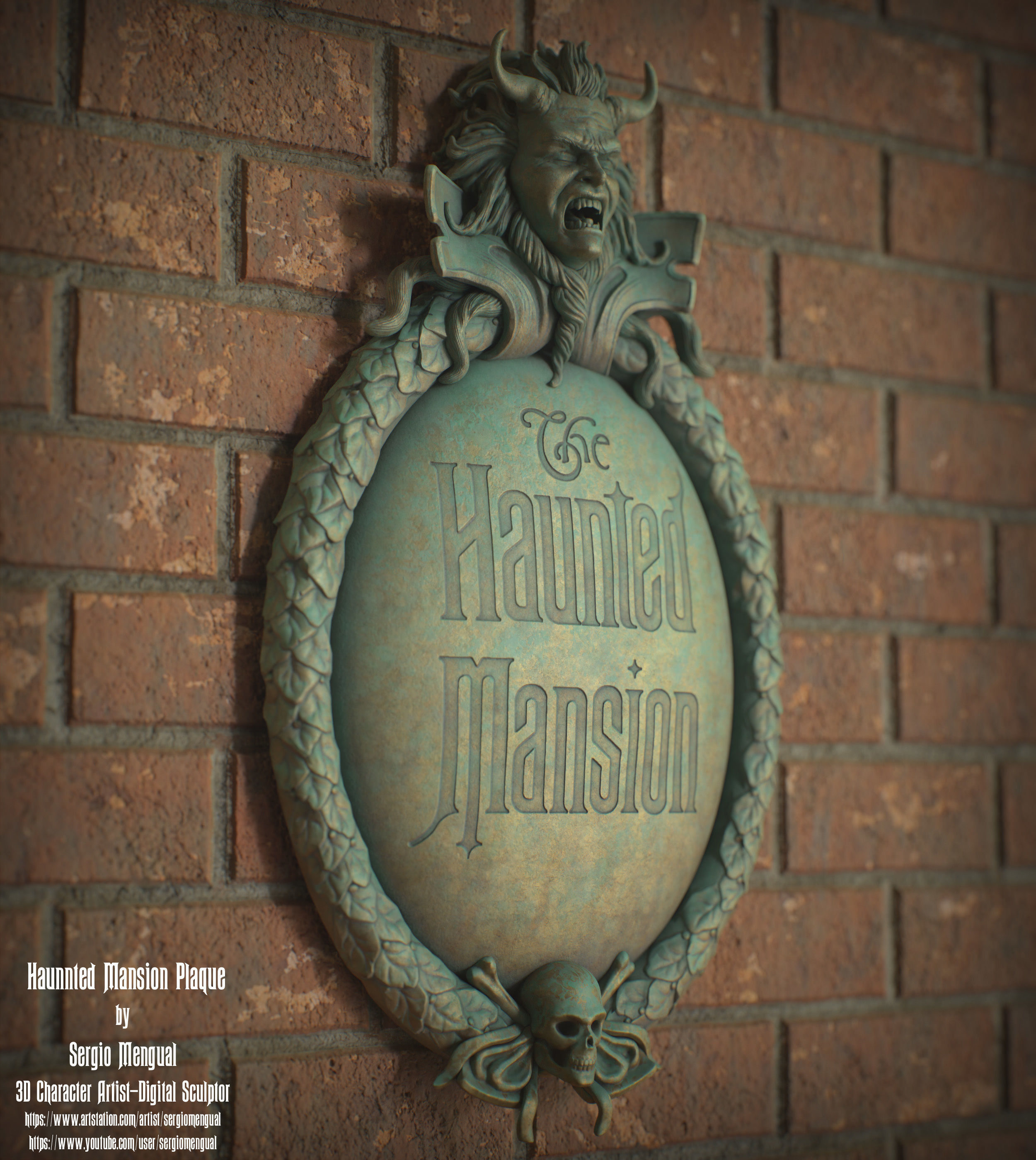 Haunted Mansion 3D Printable Plaque 3D print model_4