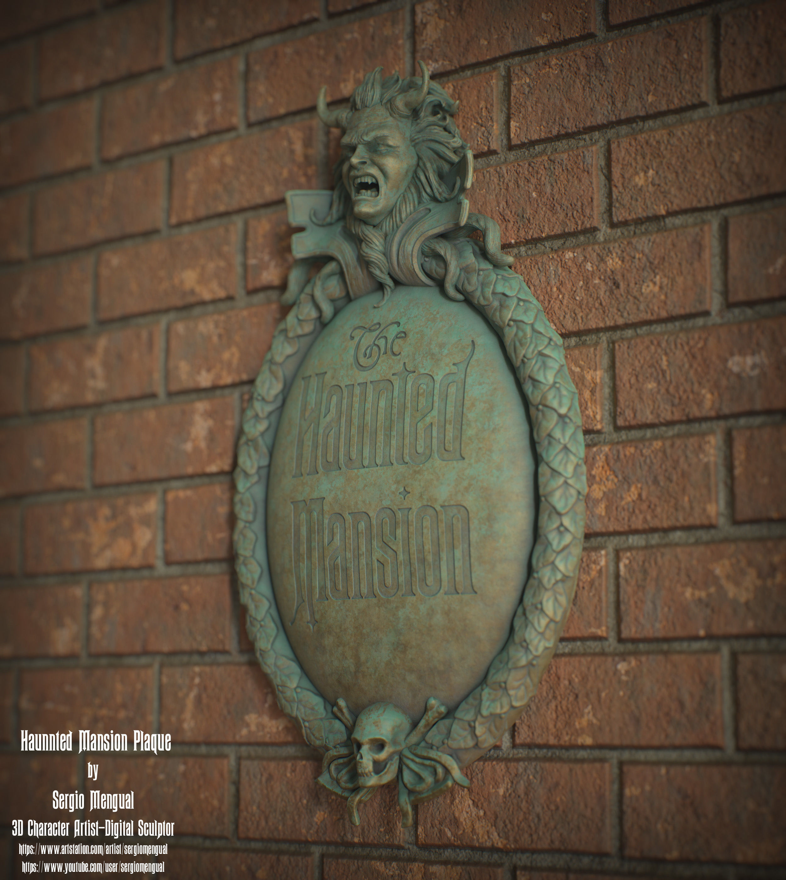 Haunted Mansion 3D Printable Plaque 3D print model_6