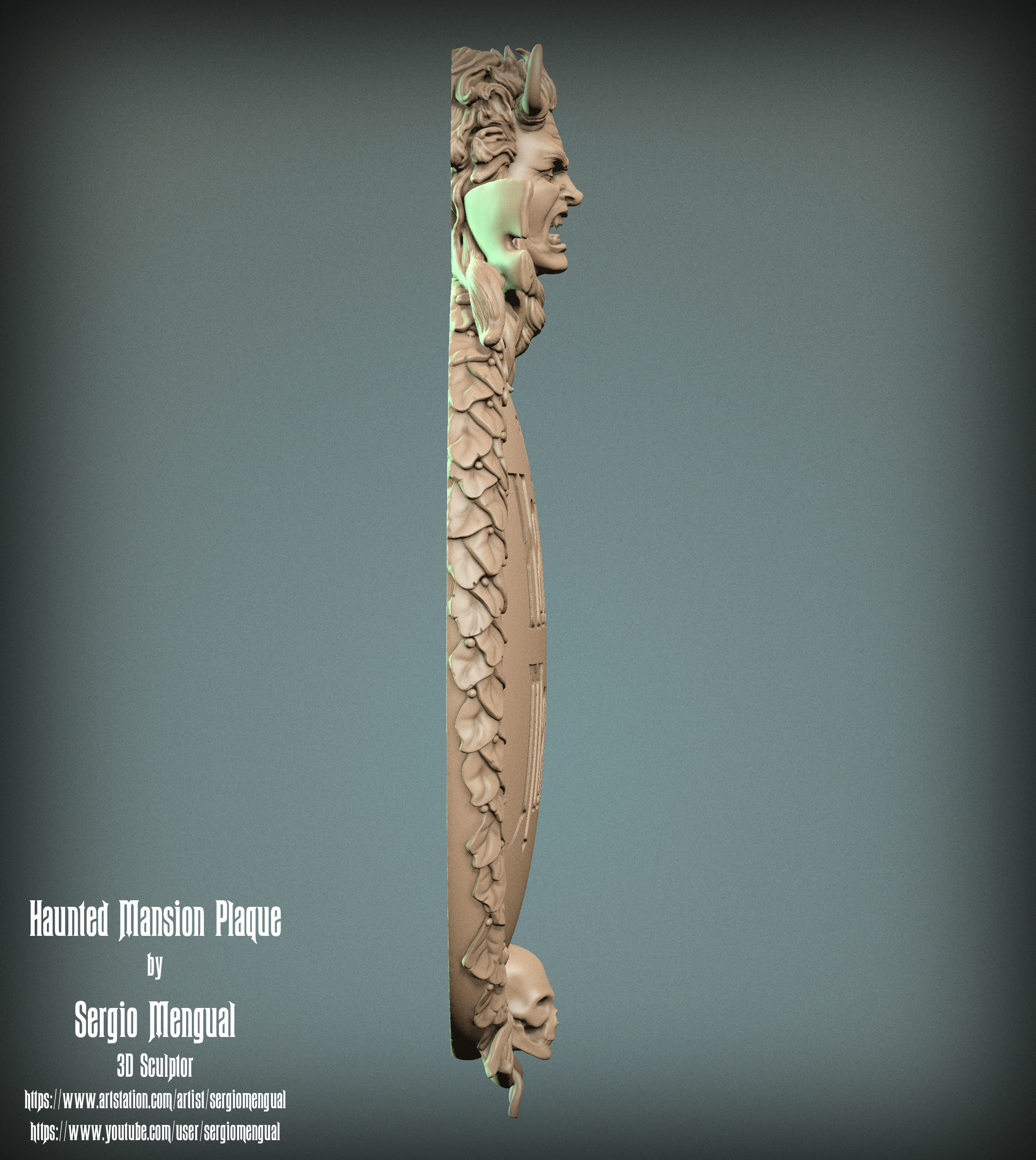 Haunted Mansion 3D Printable Plaque 3D print model_19