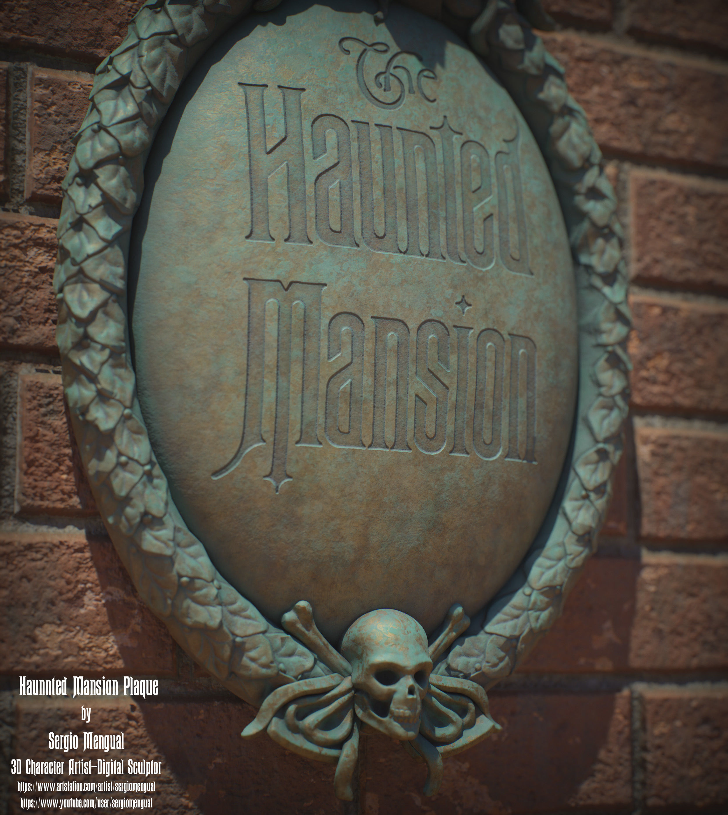 Haunted Mansion 3D Printable Plaque 3D print model_14