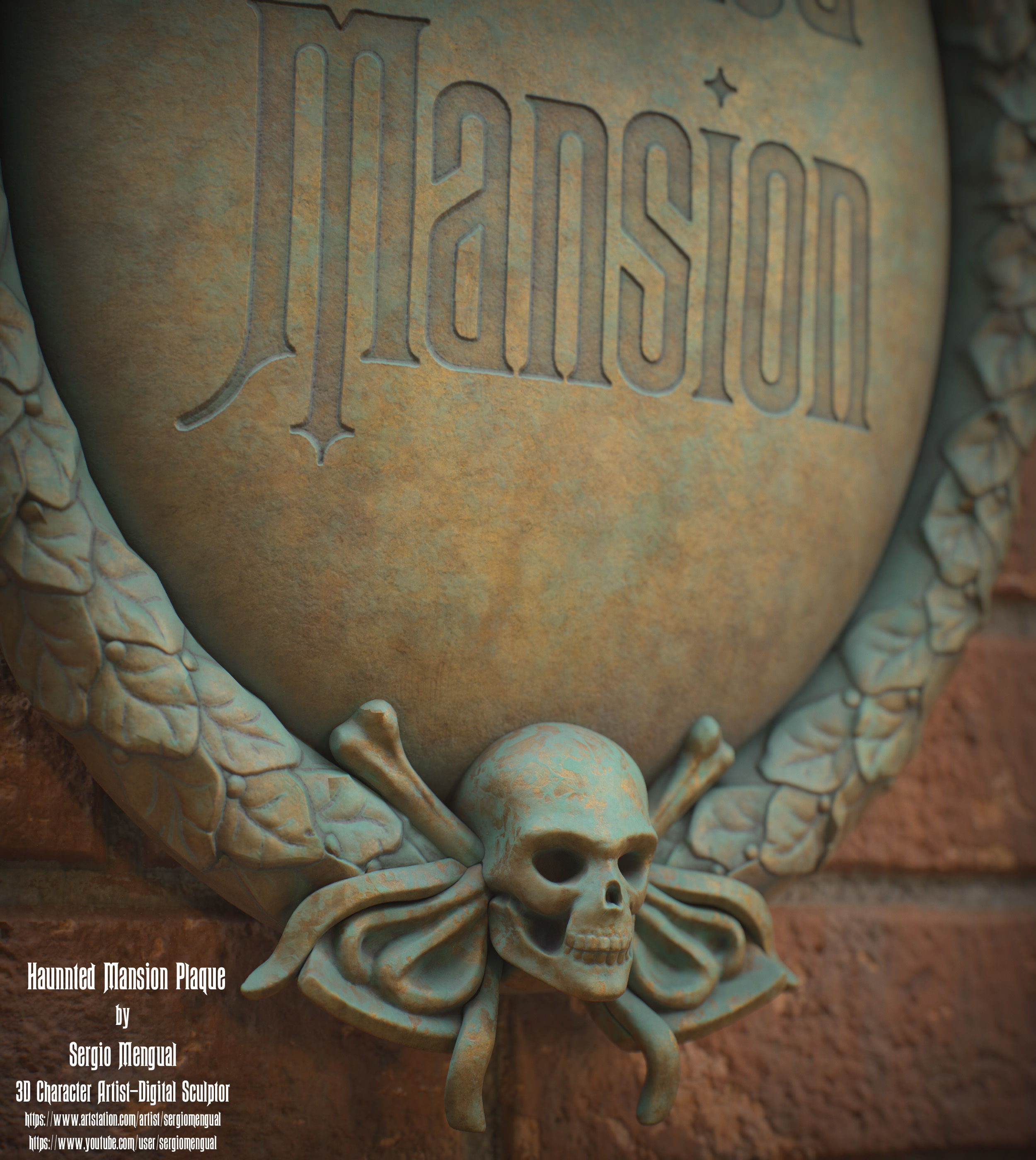 Haunted Mansion 3D Printable Plaque 3D print model_16