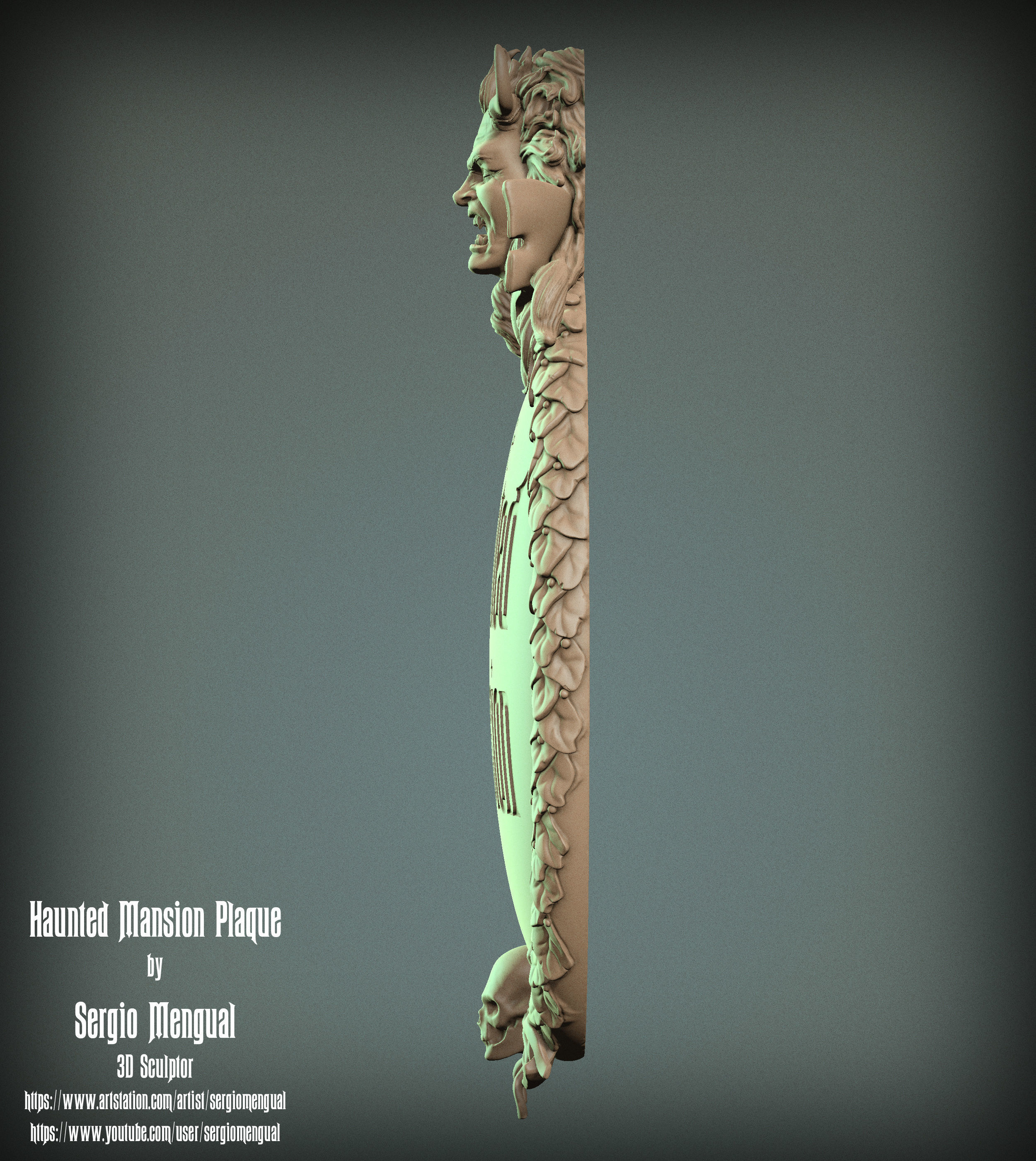 Haunted Mansion 3D Printable Plaque 3D print model_17