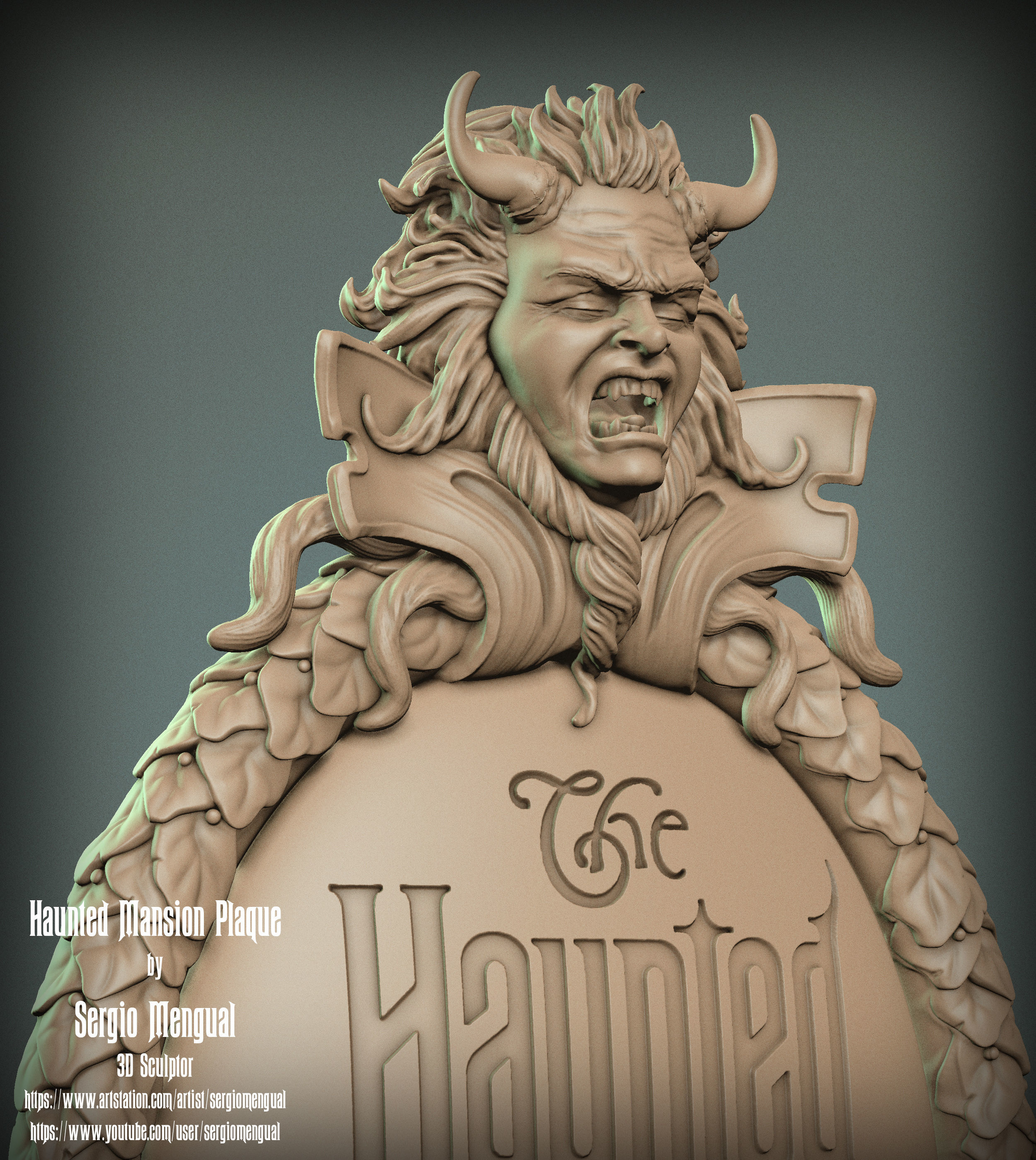 Haunted Mansion 3D Printable Plaque 3D print model_21