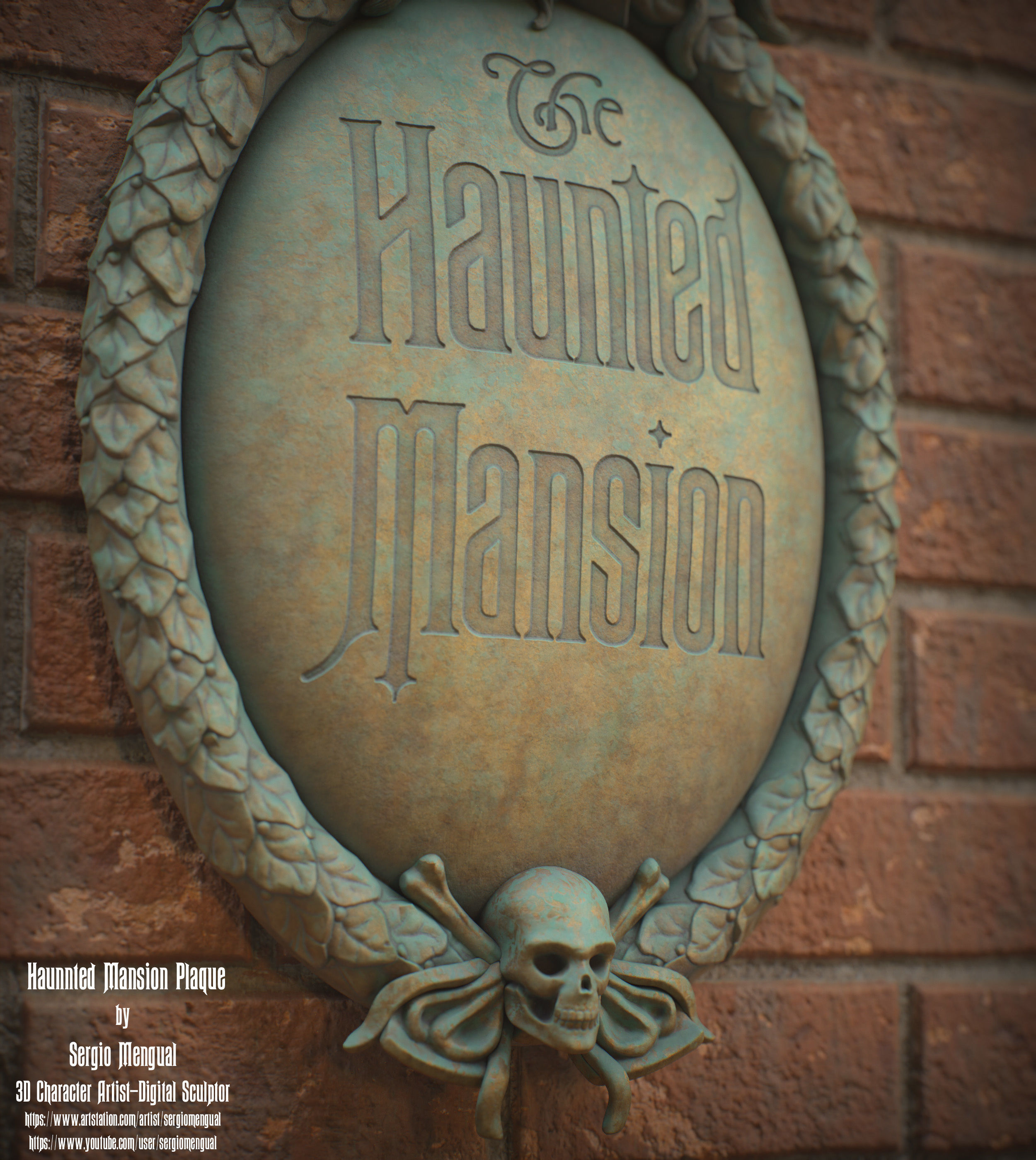 Haunted Mansion 3D Printable Plaque 3D print model_15