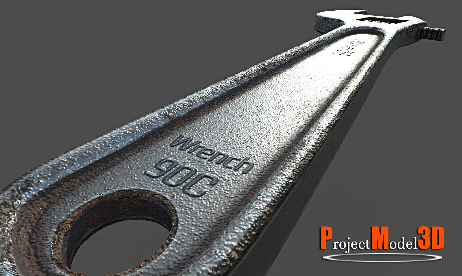 Wrench-Version-001 wrench Low-poly 3D model_3