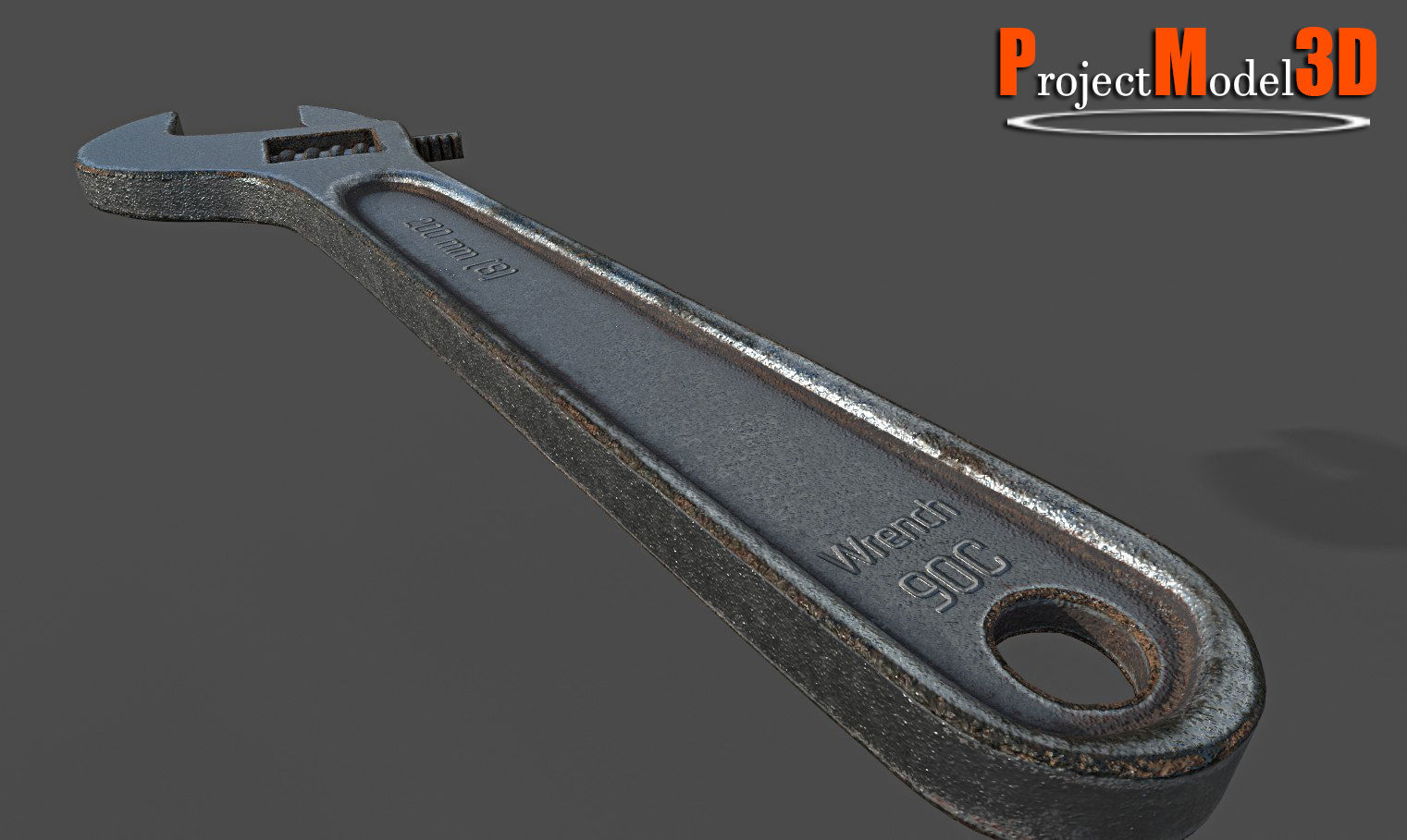 Wrench-Version-001 wrench Low-poly 3D model_2