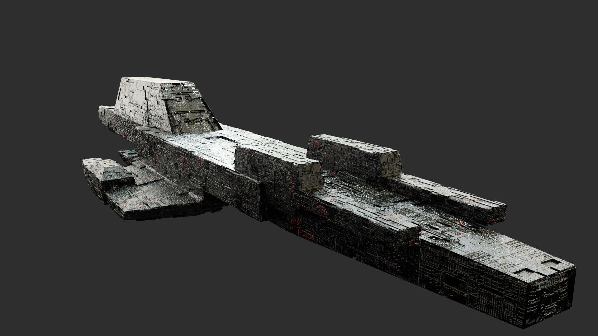 sci-fi 3d models kitbash pack low poly Low-poly 3D model_9