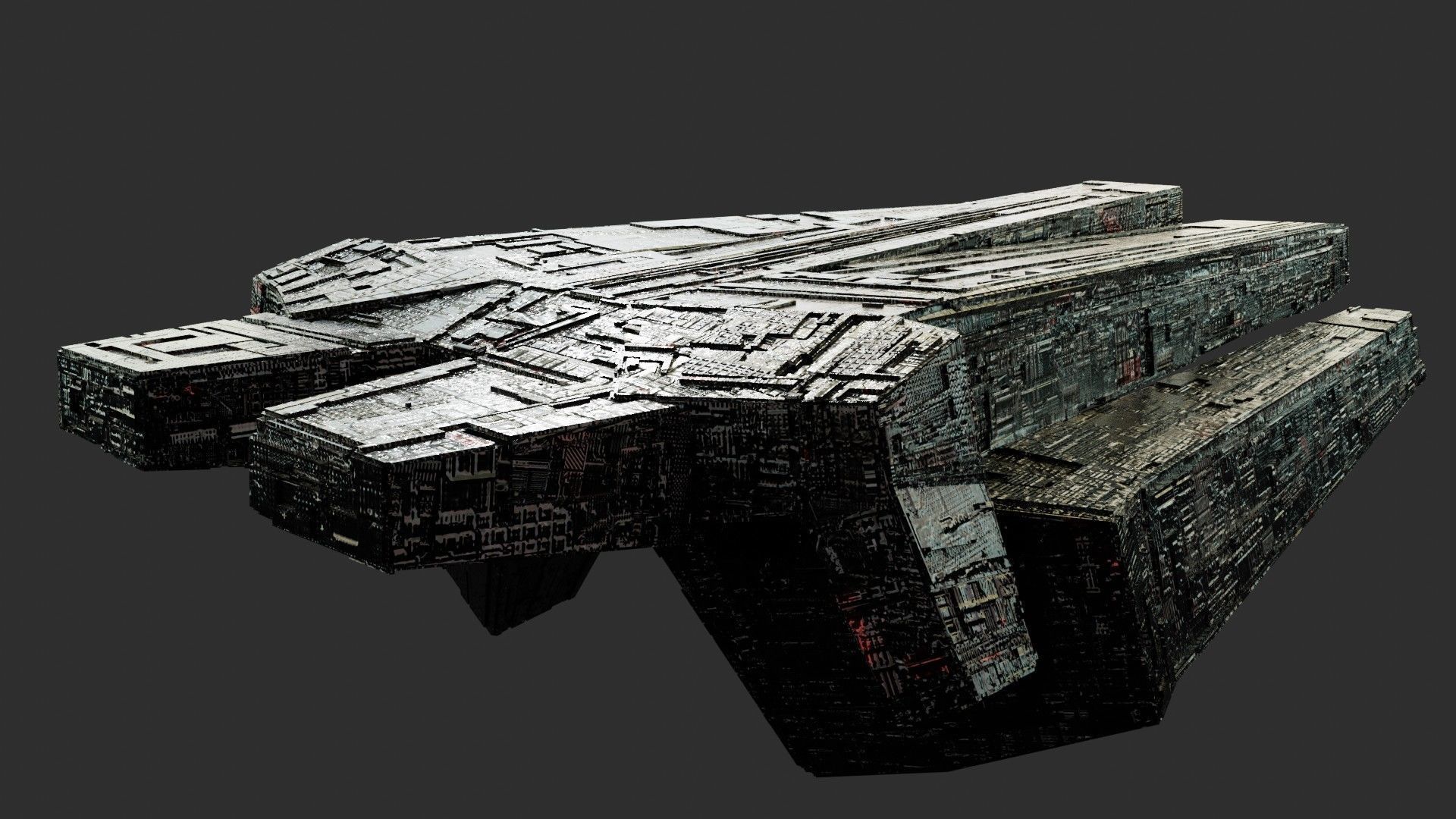 sci-fi 3d models kitbash pack low poly Low-poly 3D model_25