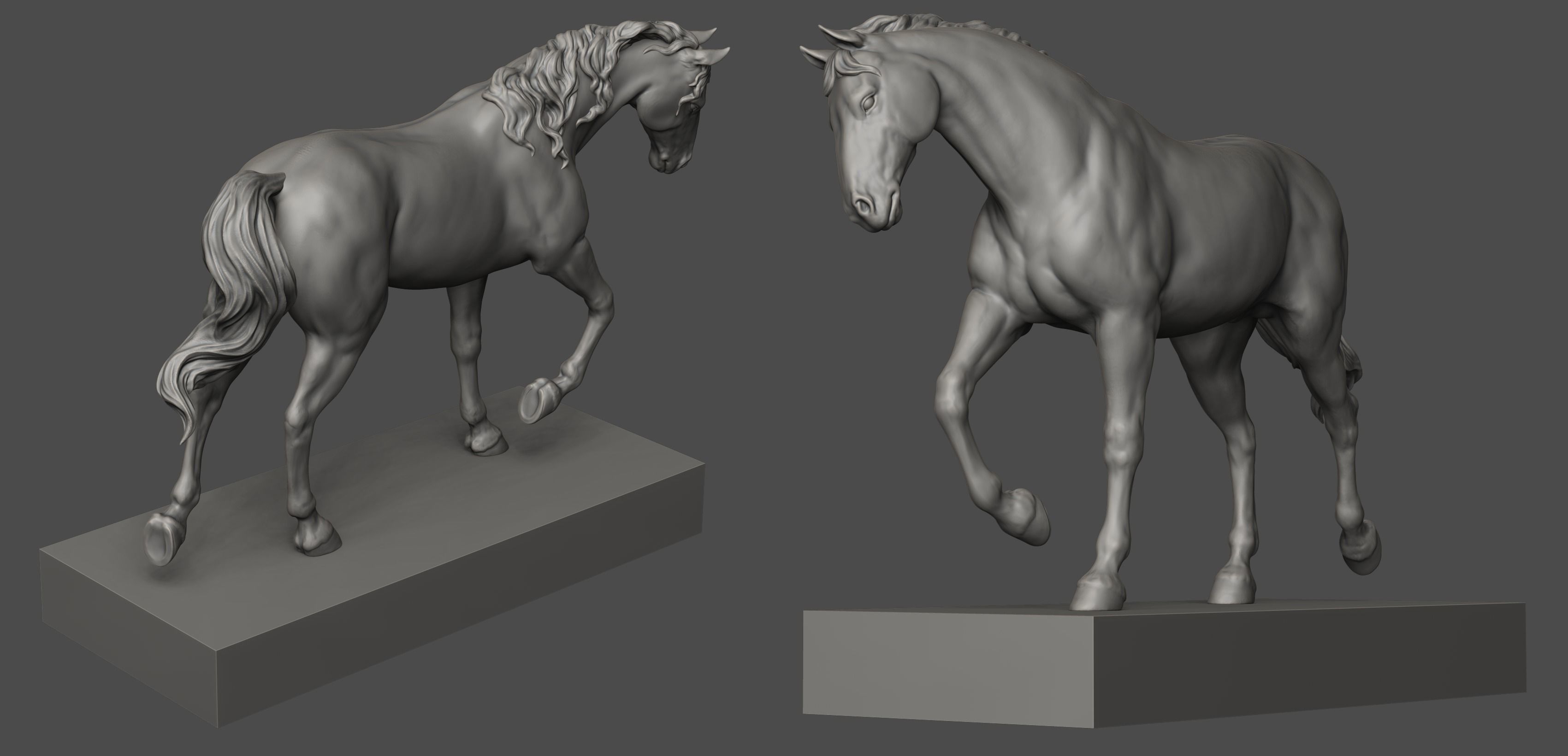 Bucephalus - Horse for 3D printing 3D print model_3