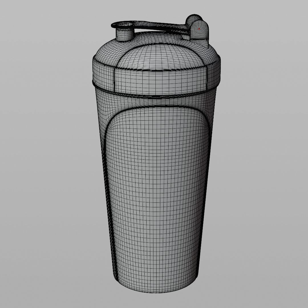 Protein shaker bottle 3D model_14
