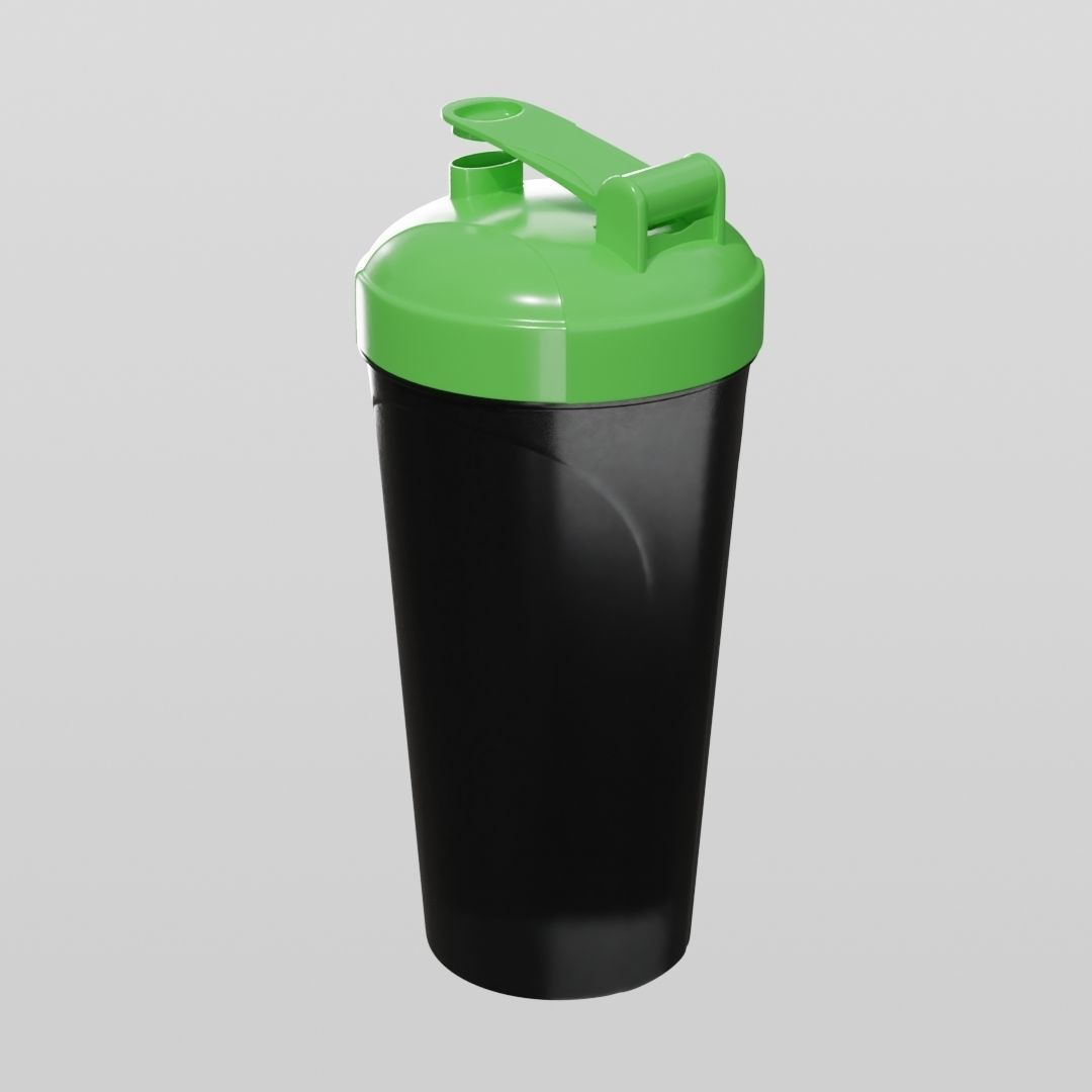 Protein shaker bottle 3D model_8