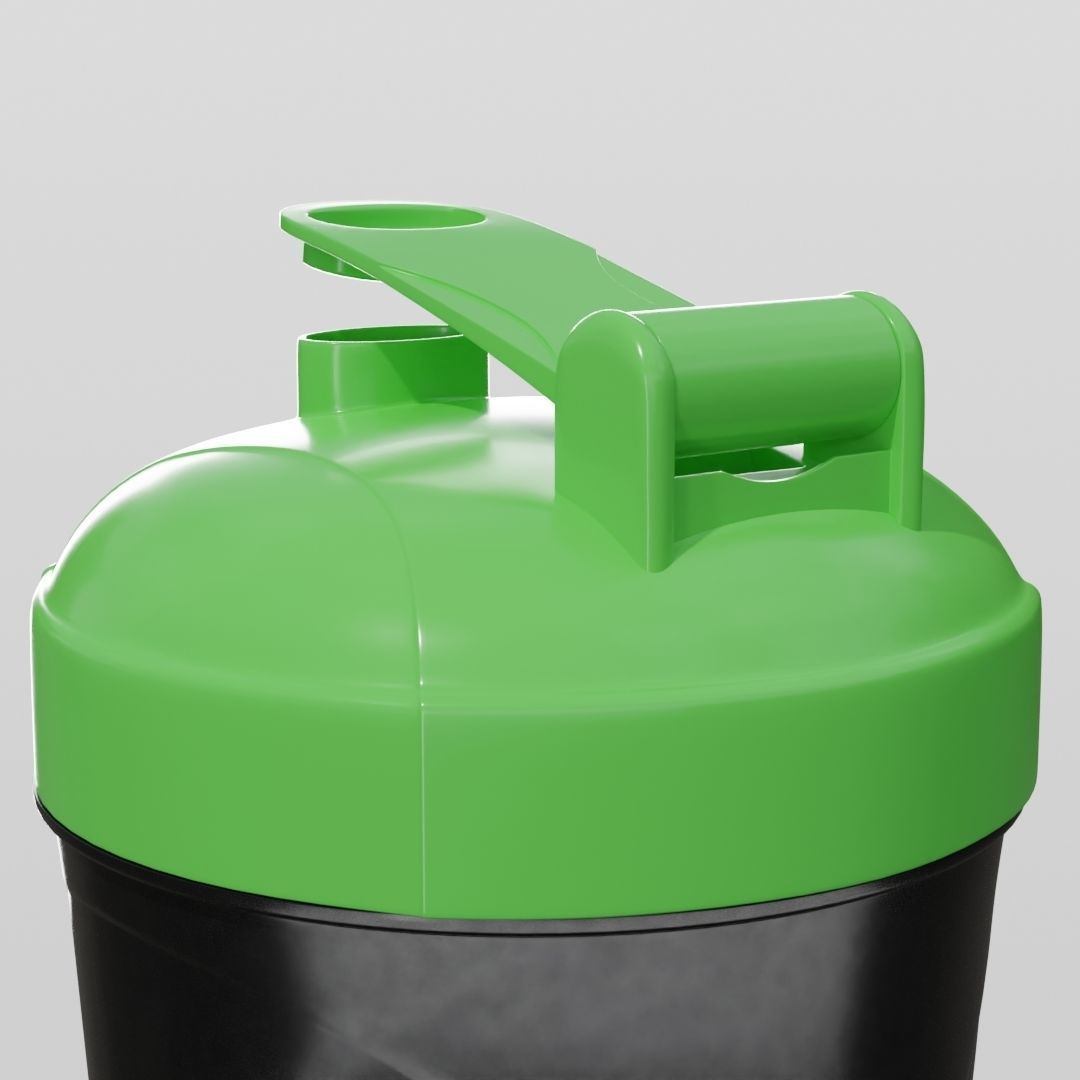Protein shaker bottle 3D model_10