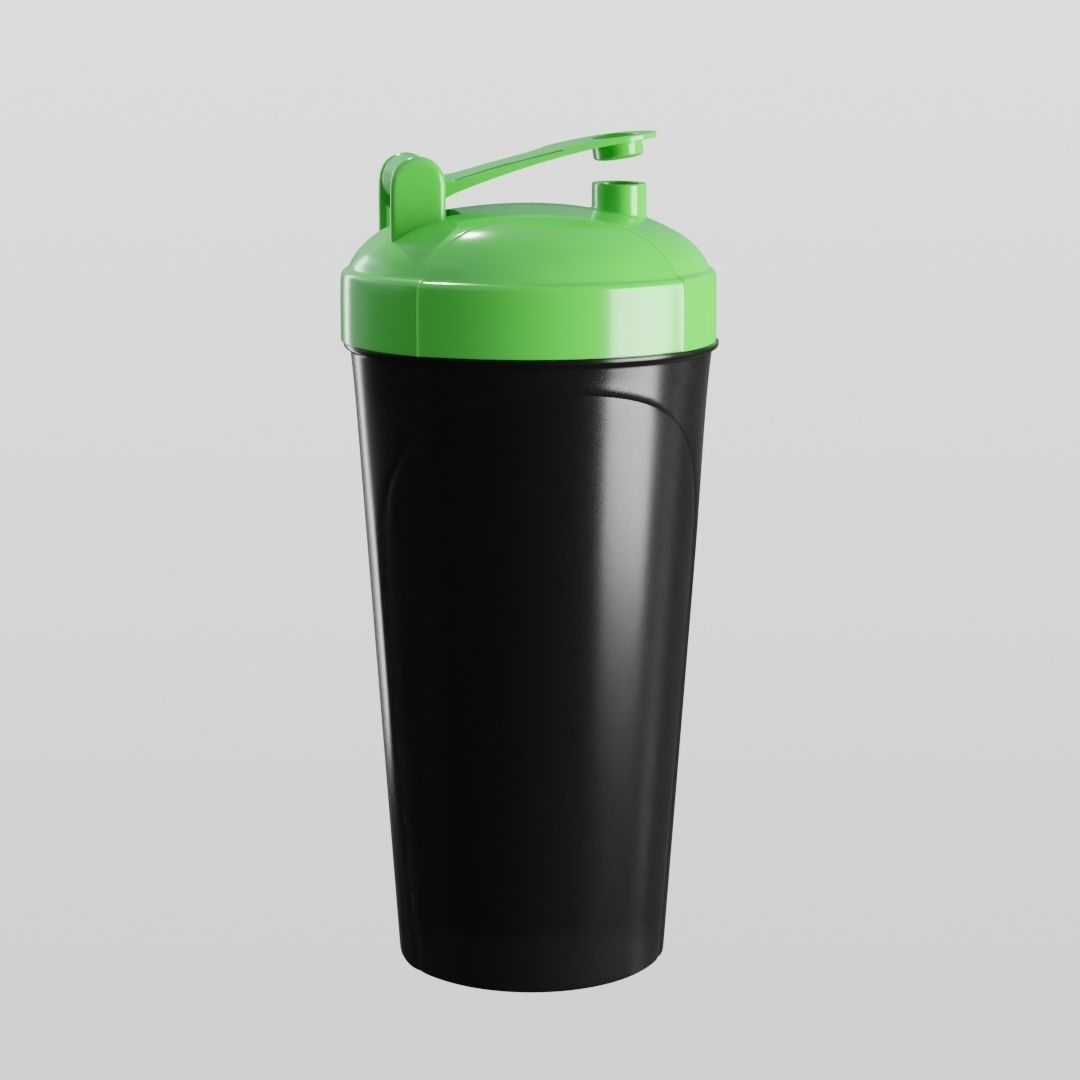 Protein shaker bottle 3D model_1