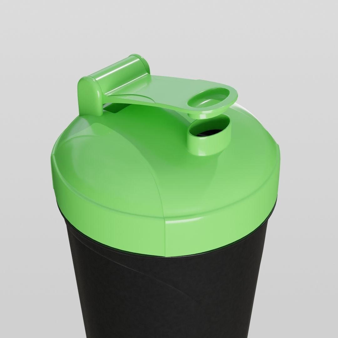 Protein shaker bottle 3D model_9