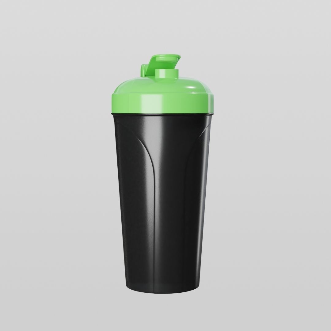 Protein shaker bottle 3D model_3