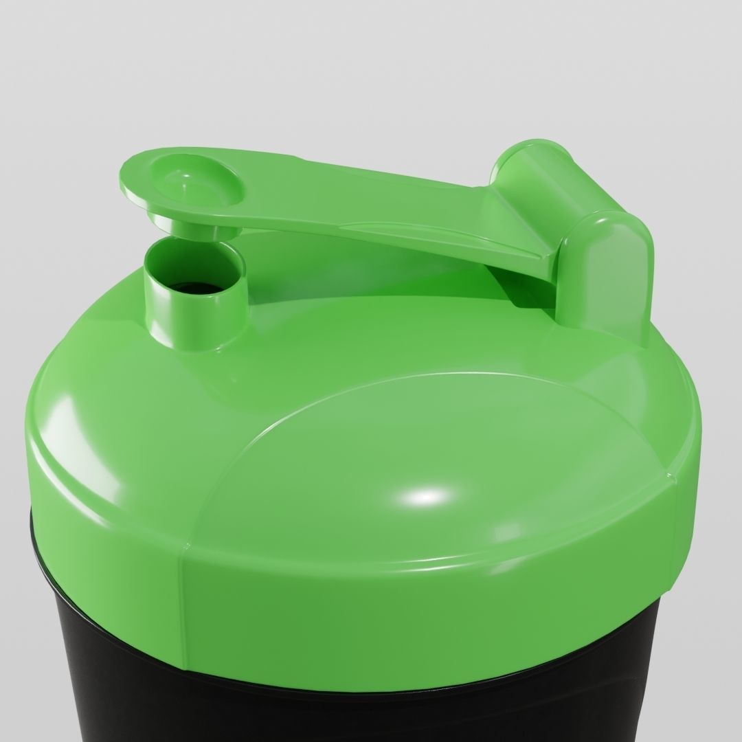 Protein shaker bottle 3D model_11