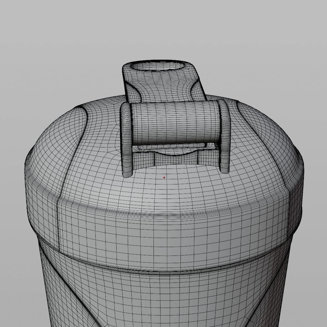 Protein shaker bottle 3D model_16