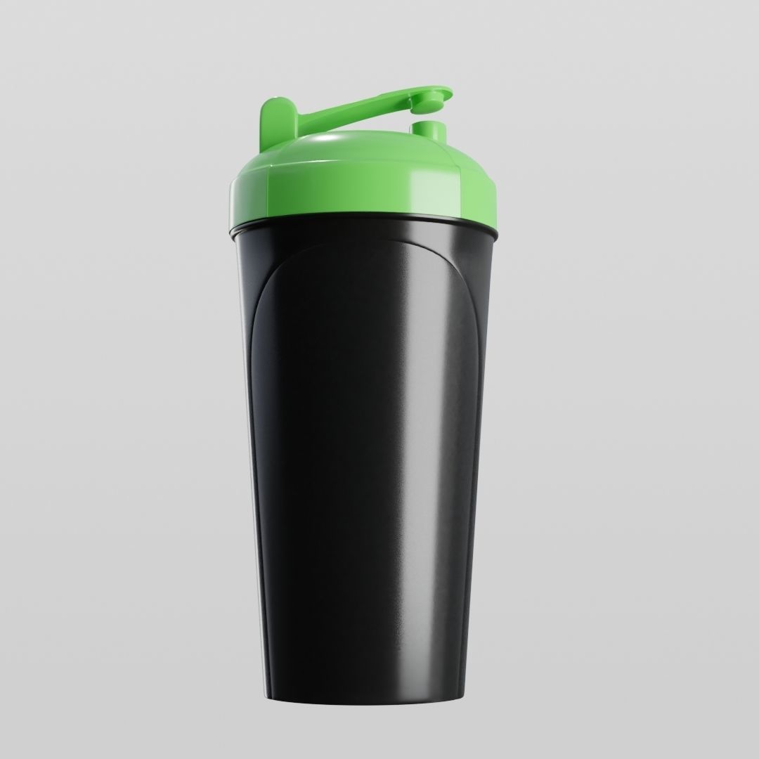 Protein shaker bottle 3D model_2