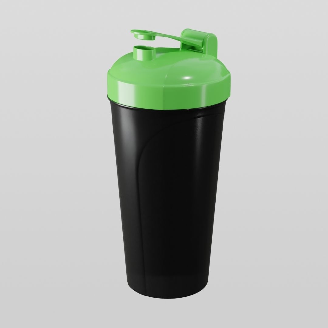 Protein shaker bottle 3D model_4
