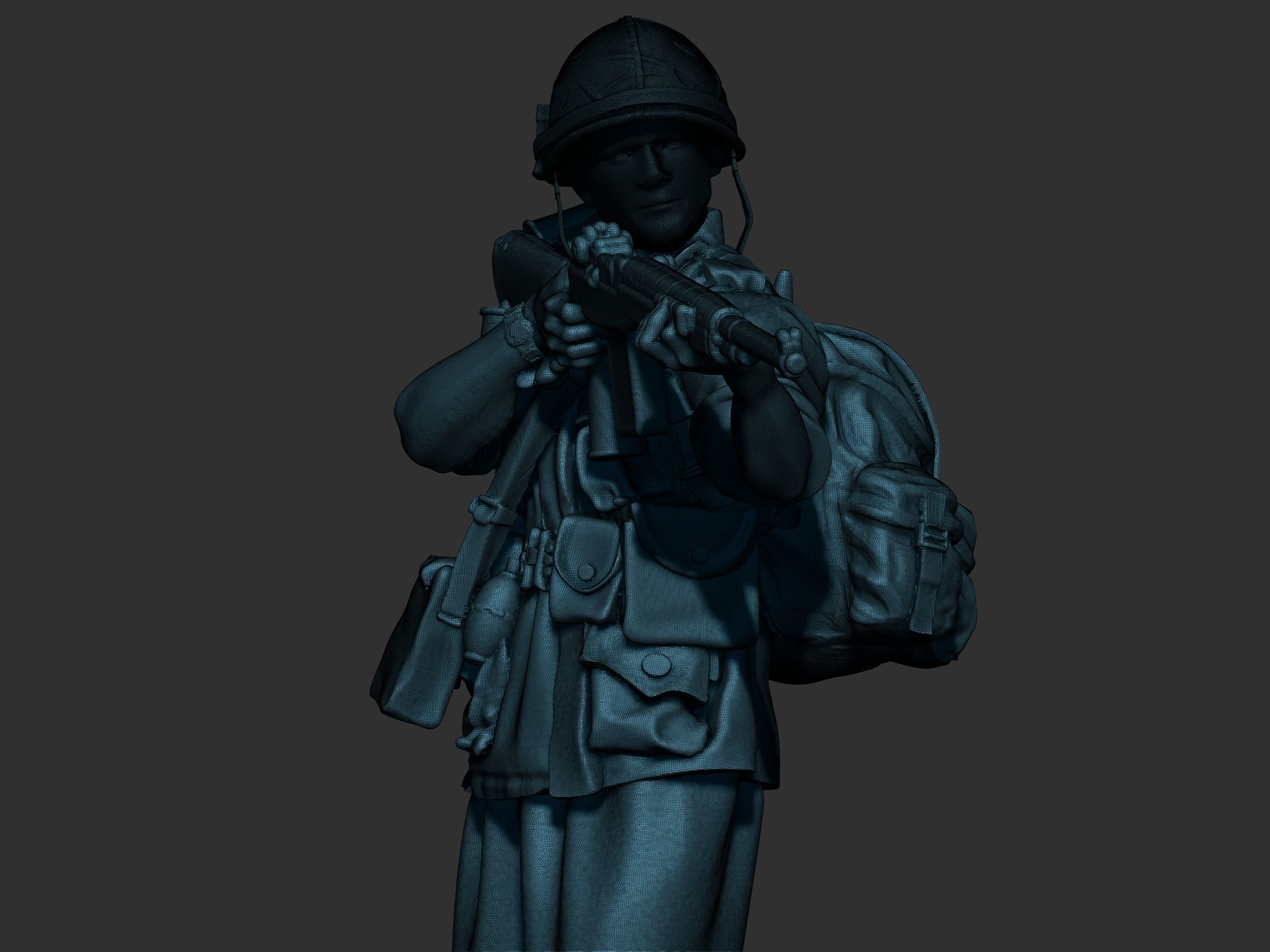USA Vietnam Soldier 7 3D print model_3