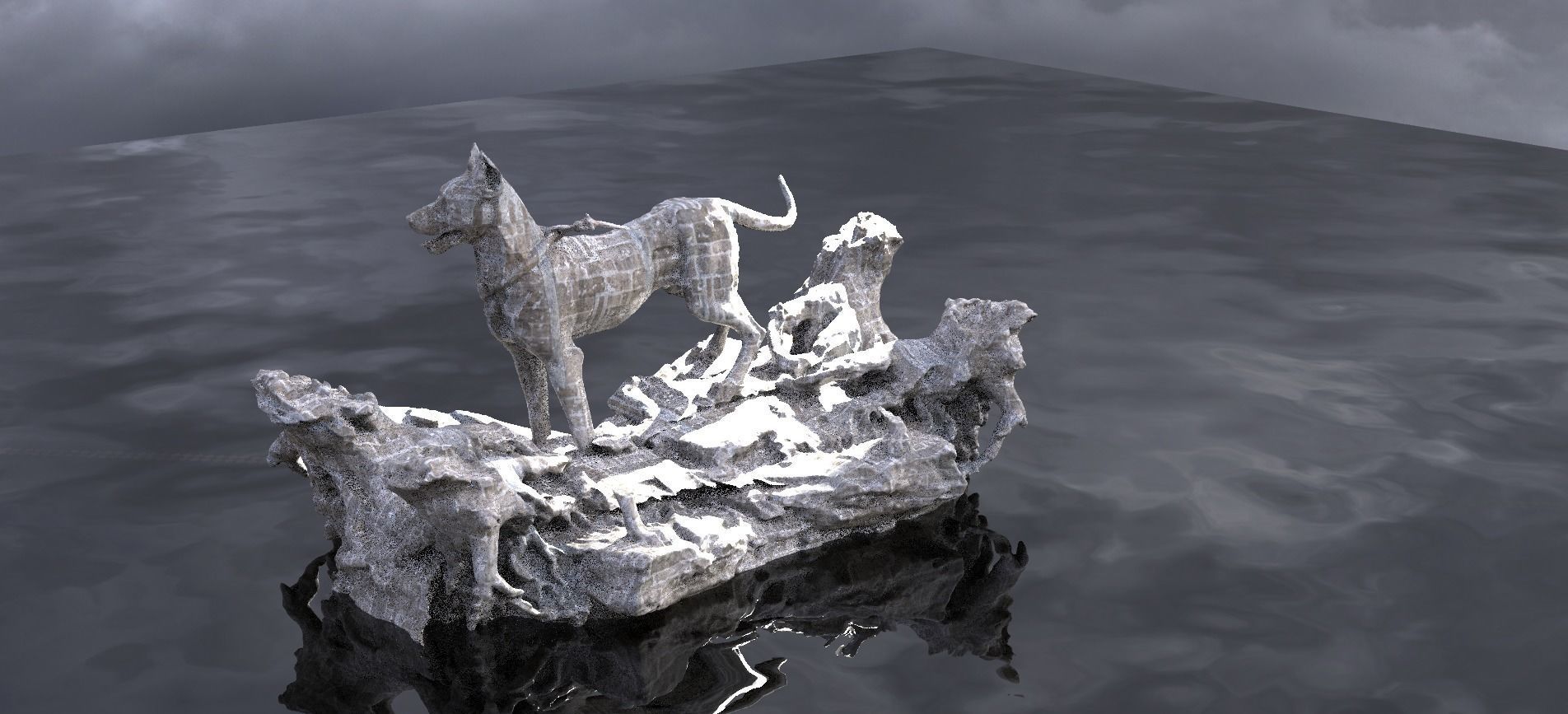 Hunting Hound 3D model_1