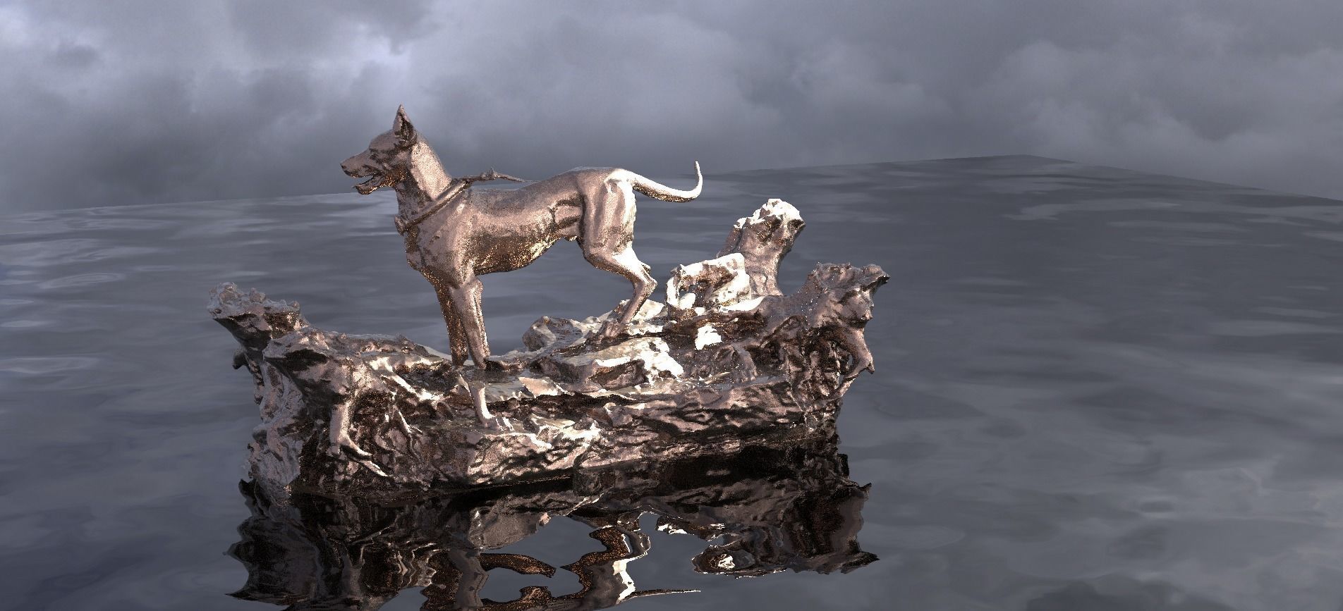 Hunting Hound 3D model_2