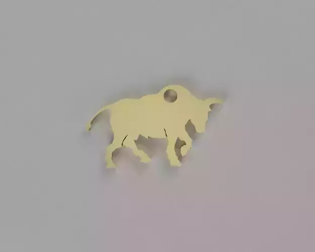 Stock bull keychain