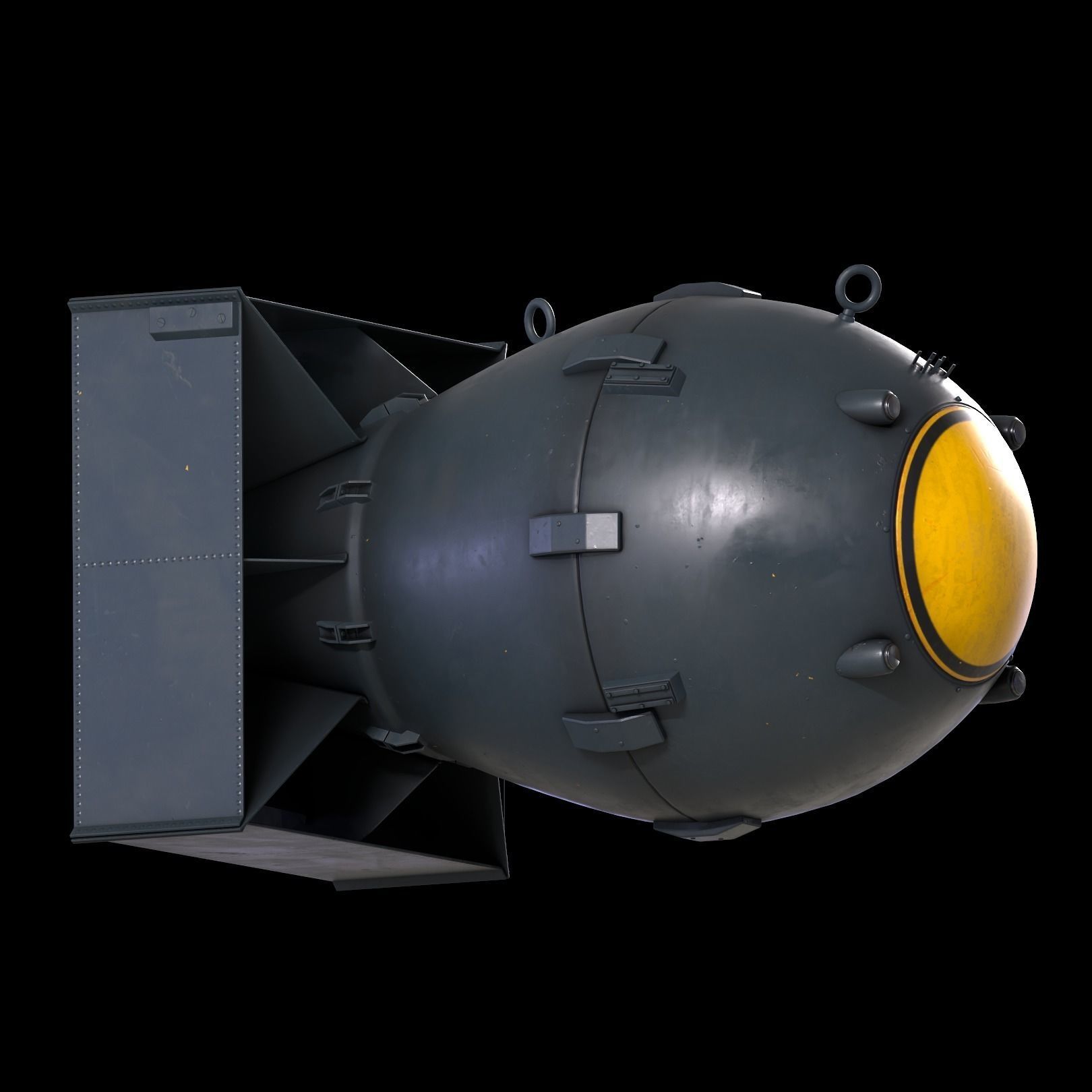 Atomic Bomb Low-poly 3D model_2