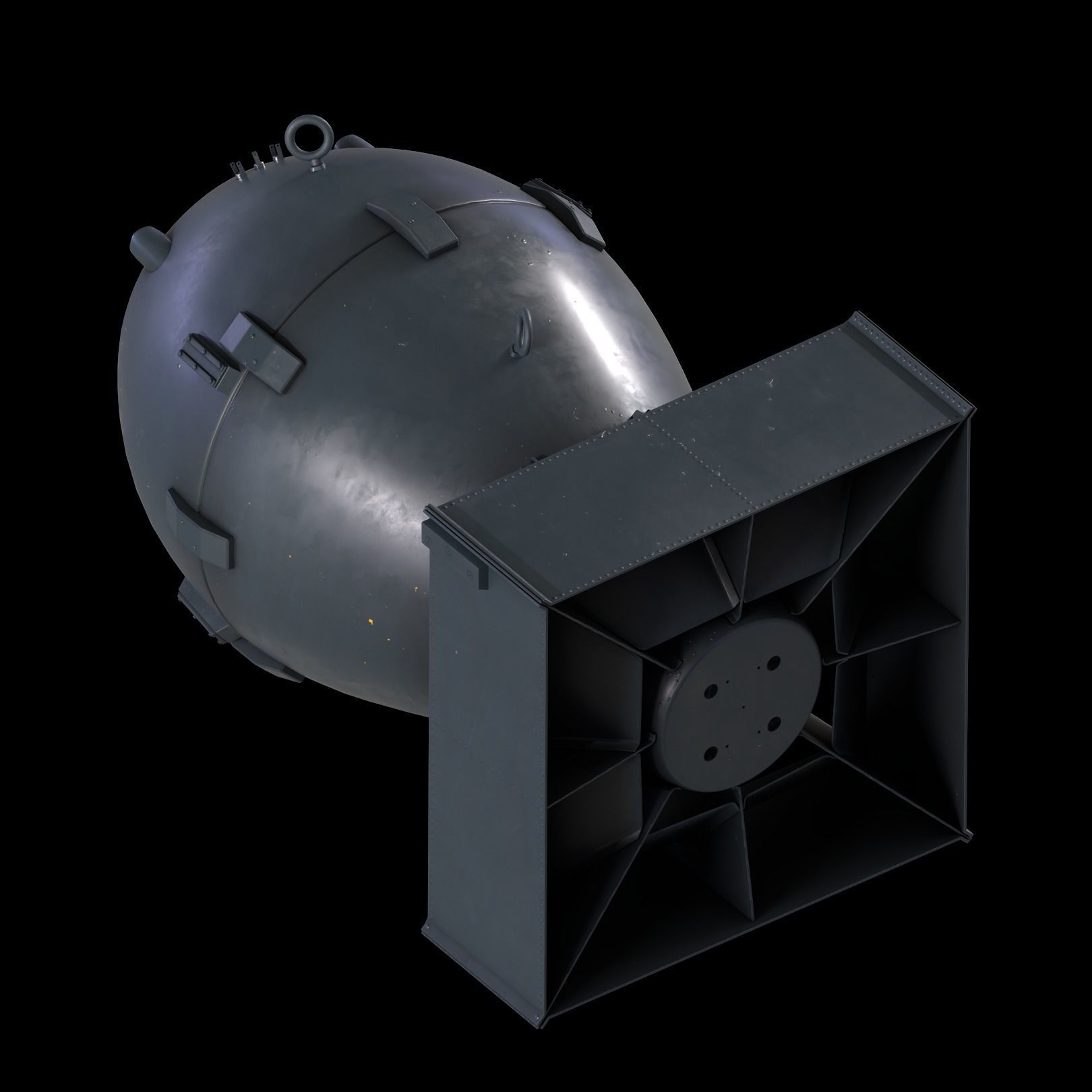 Atomic Bomb Low-poly 3D model_4