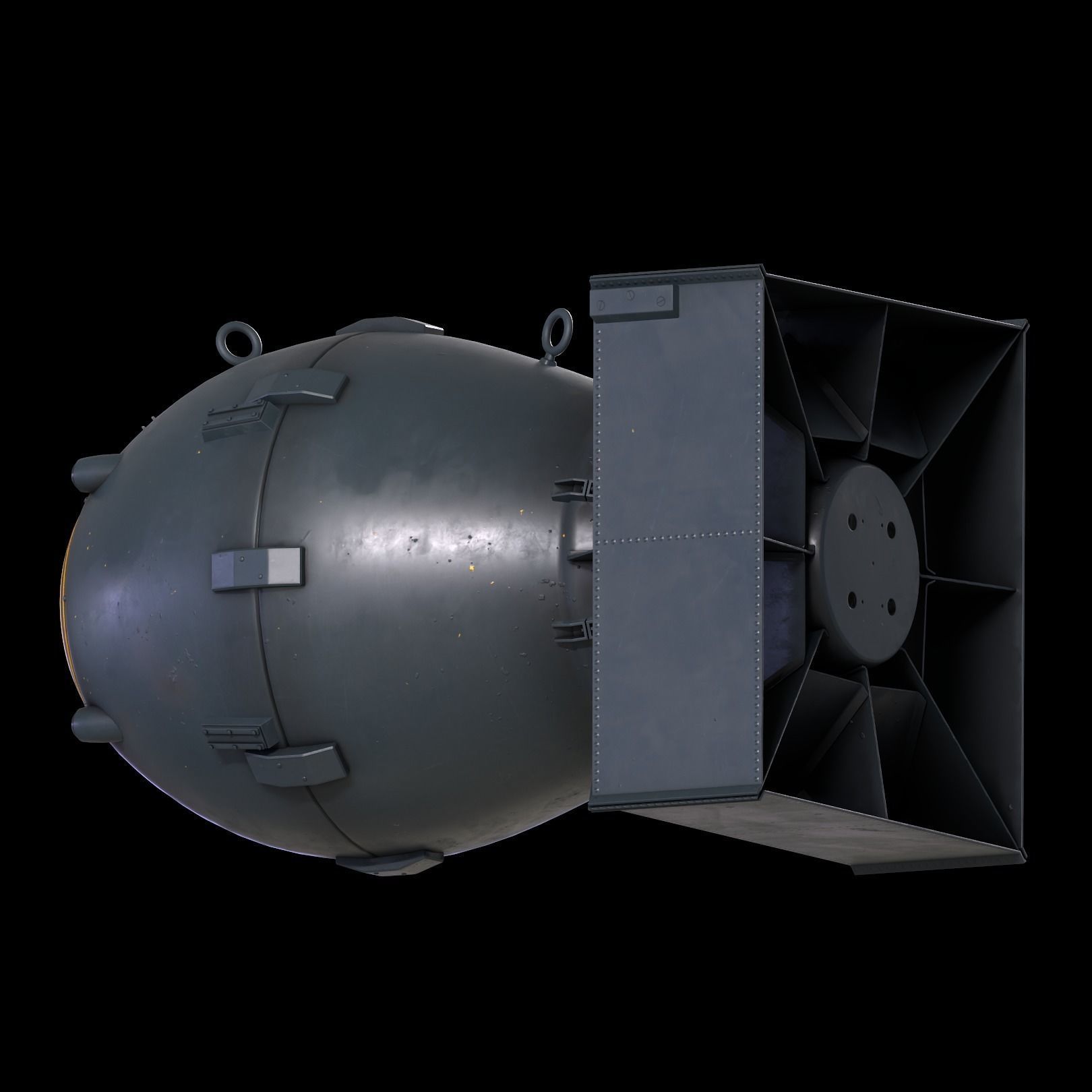 Atomic Bomb Low-poly 3D model_3