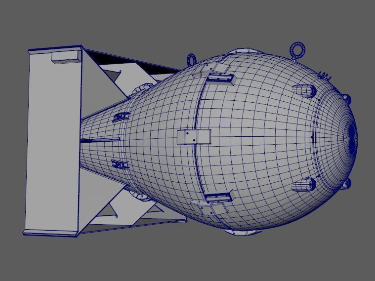 Atomic Bomb Low-poly 3D model_7