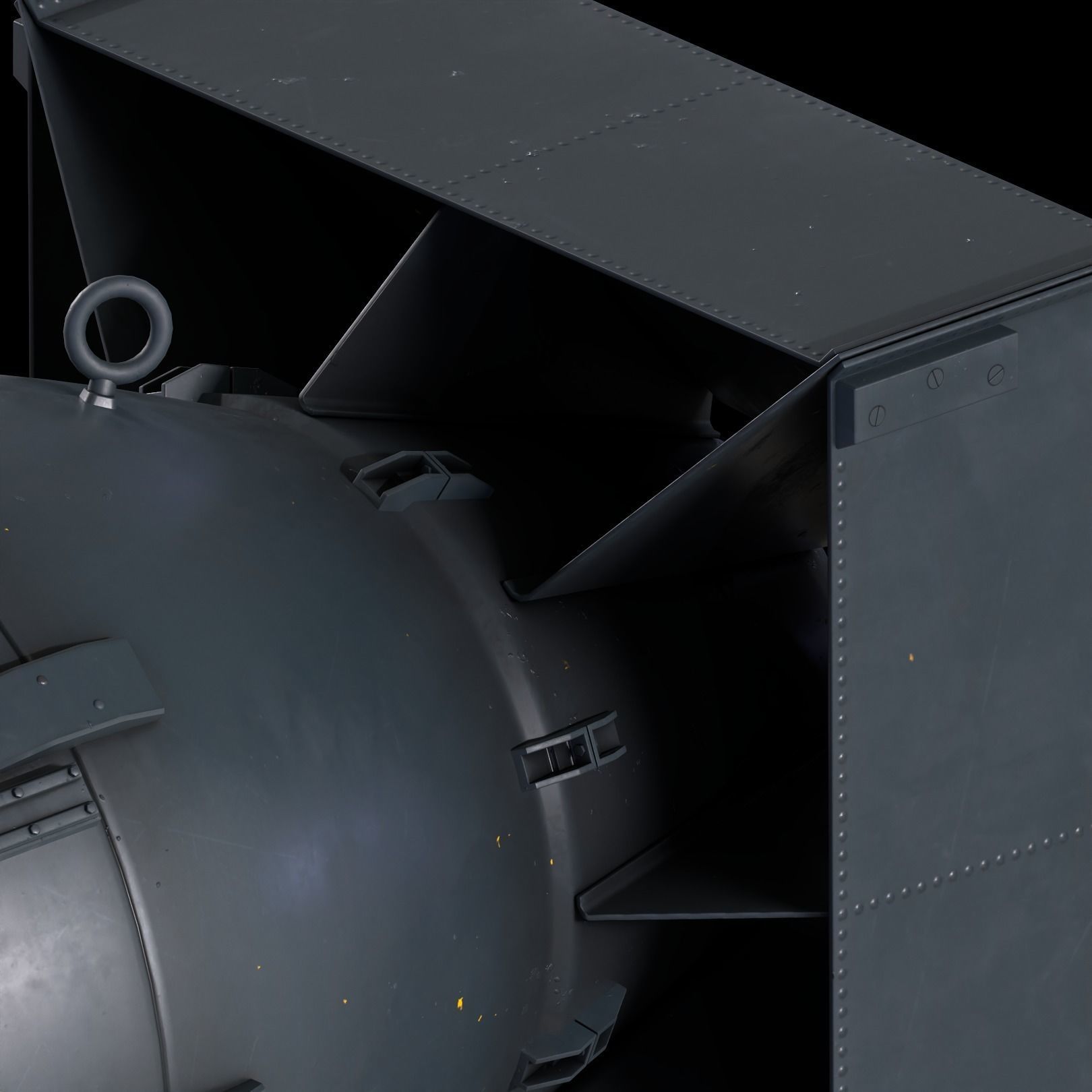 Atomic Bomb Low-poly 3D model_6