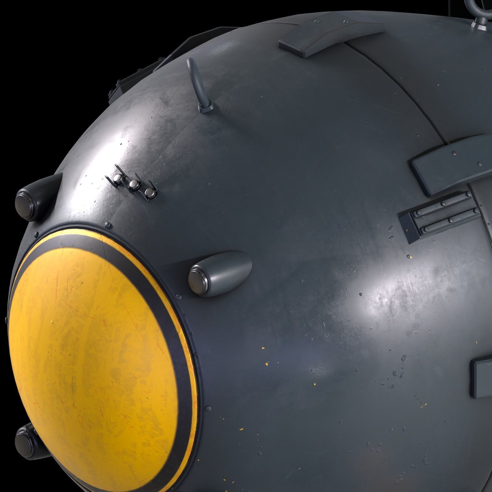 Atomic Bomb Low-poly 3D model_5