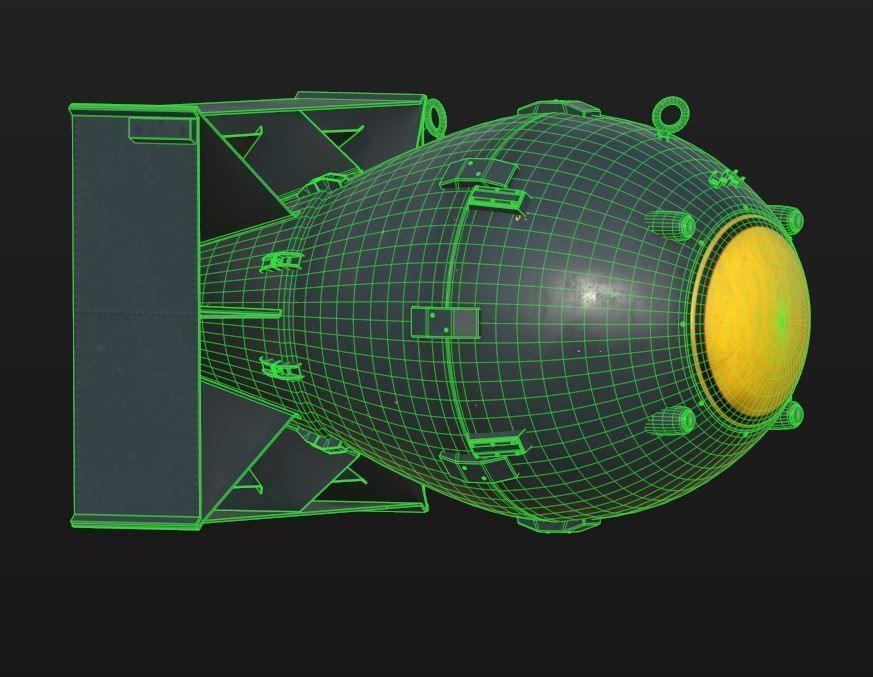 Atomic Bomb Low-poly 3D model_8