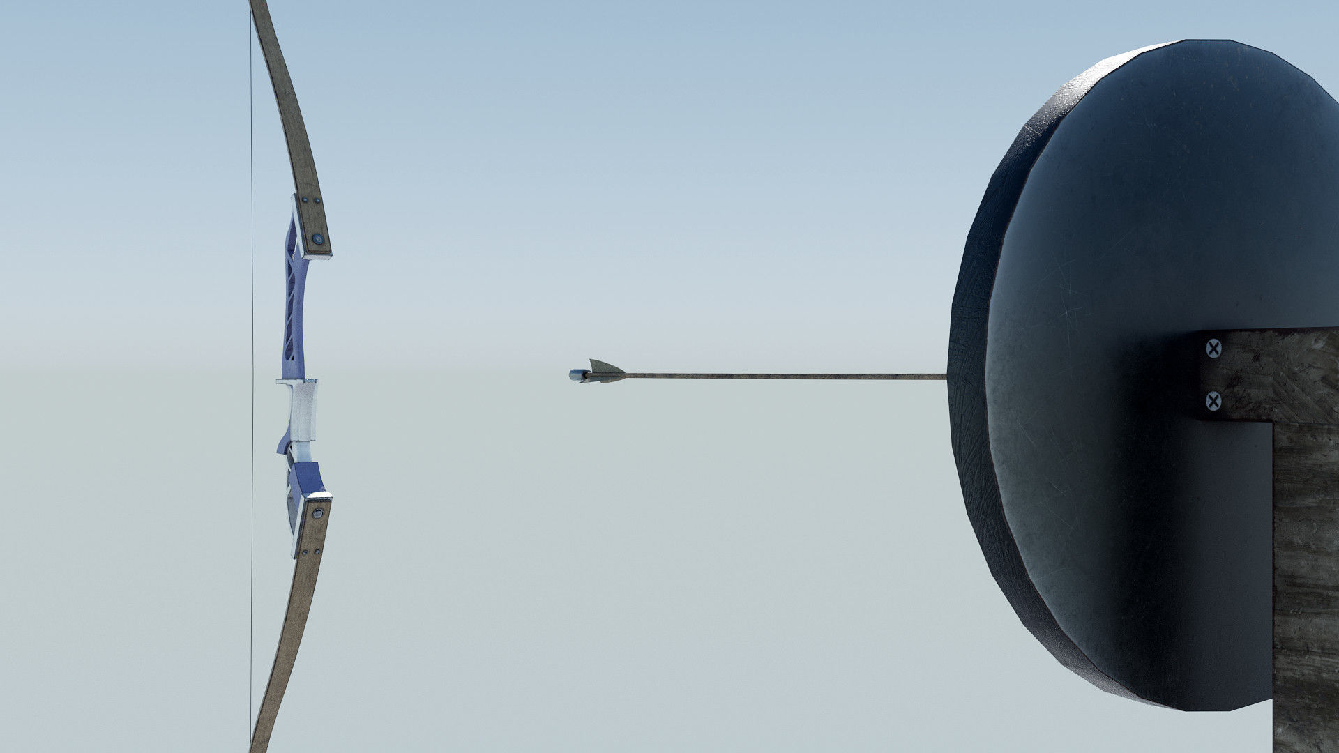 Recurved Bow Low-poly 3D model_8