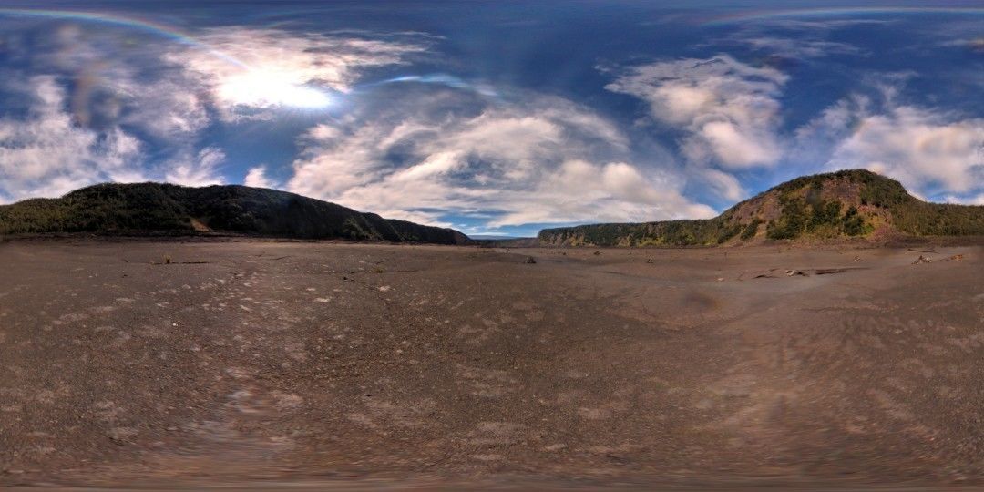 HDR 360 Pano Hawaii - 087 Kilauea Iki Trailhead - volcano crater 3D model_1