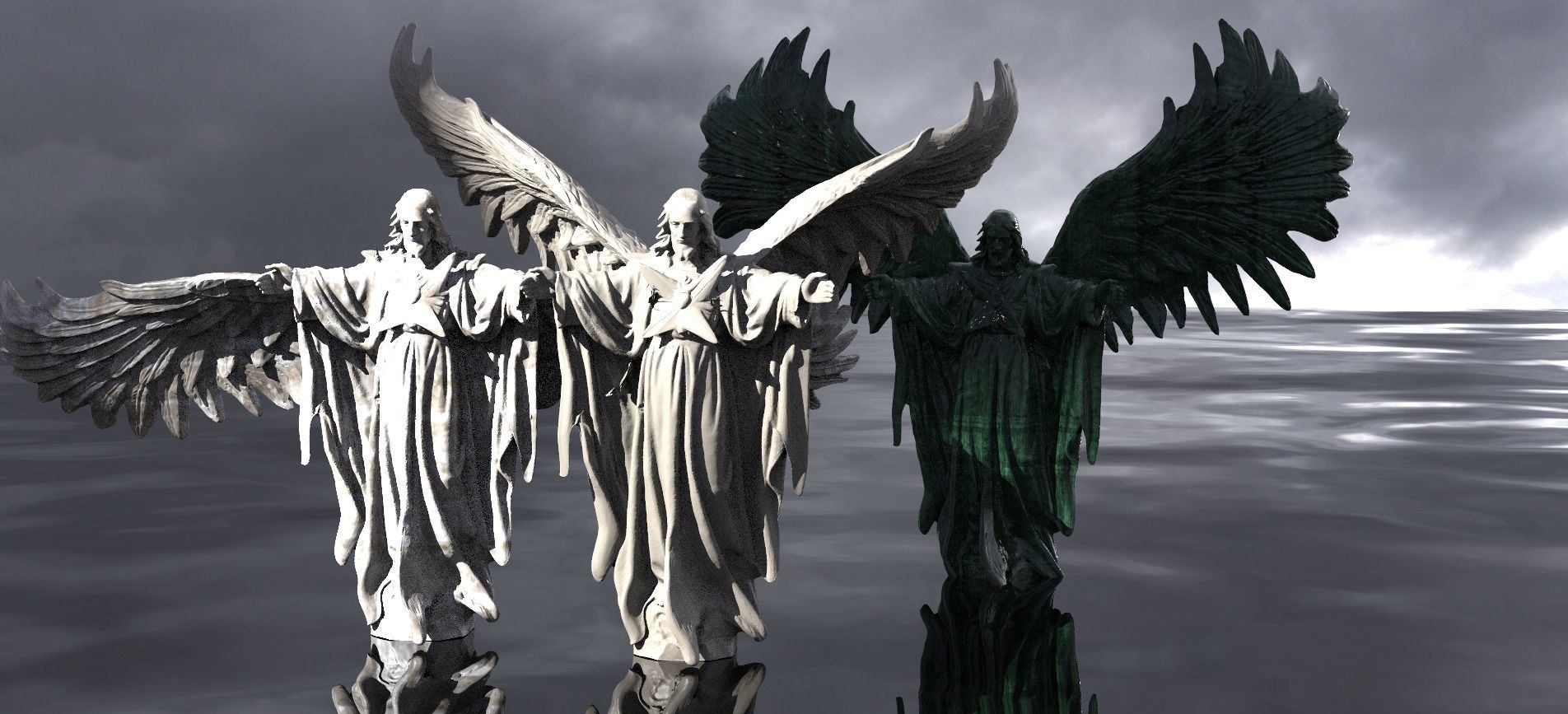 Jesus Christ With the Holy Grail 3D model_3