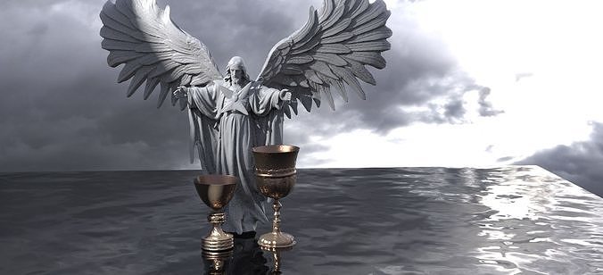 Jesus Christ With the Holy Grail 3D model