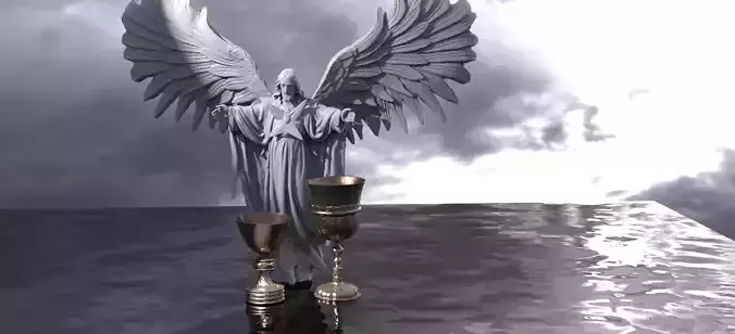 Jesus Christ With the Holy Grail 3D model