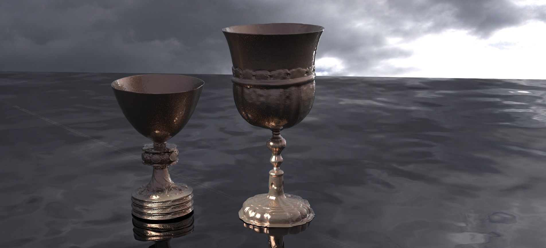 Jesus Christ With the Holy Grail 3D model_4