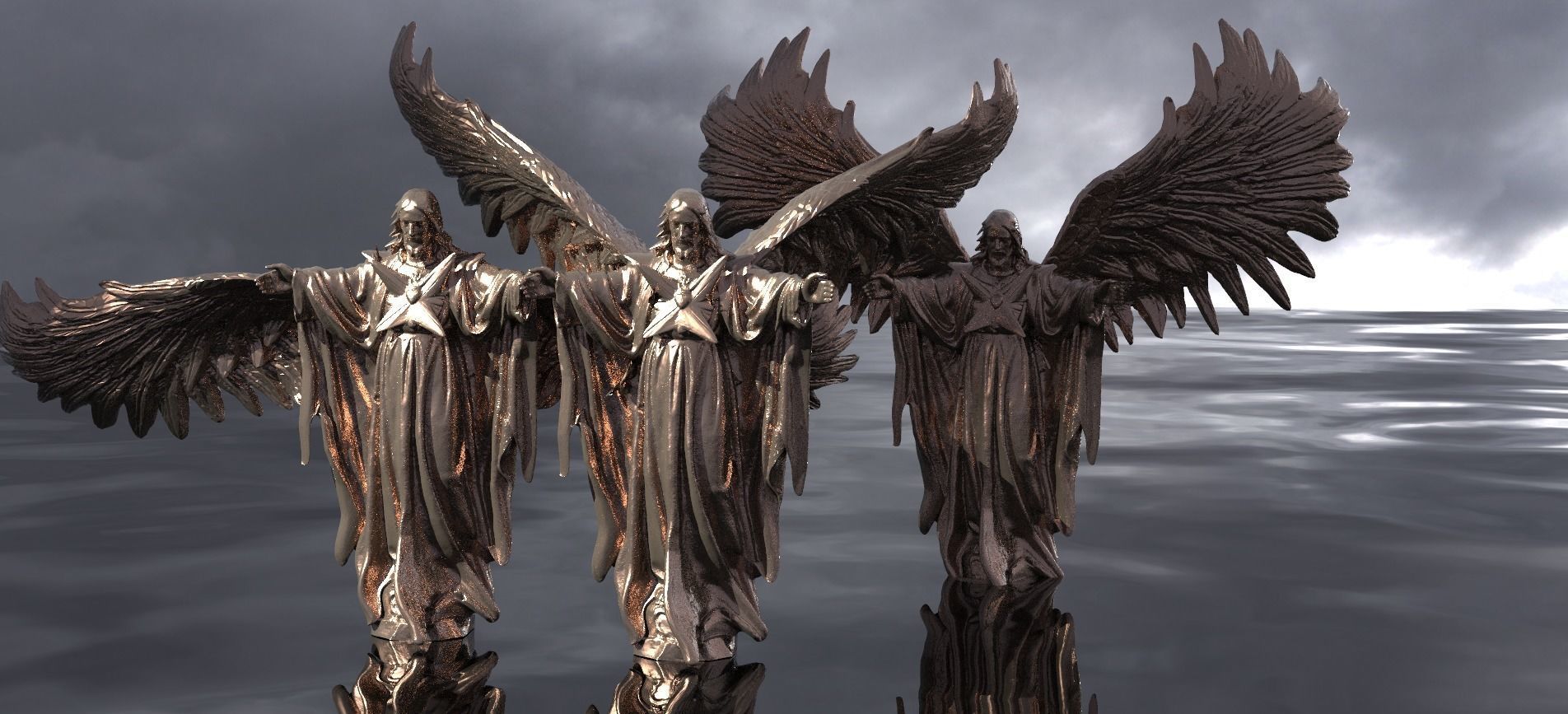 Jesus Christ With the Holy Grail 3D model_2