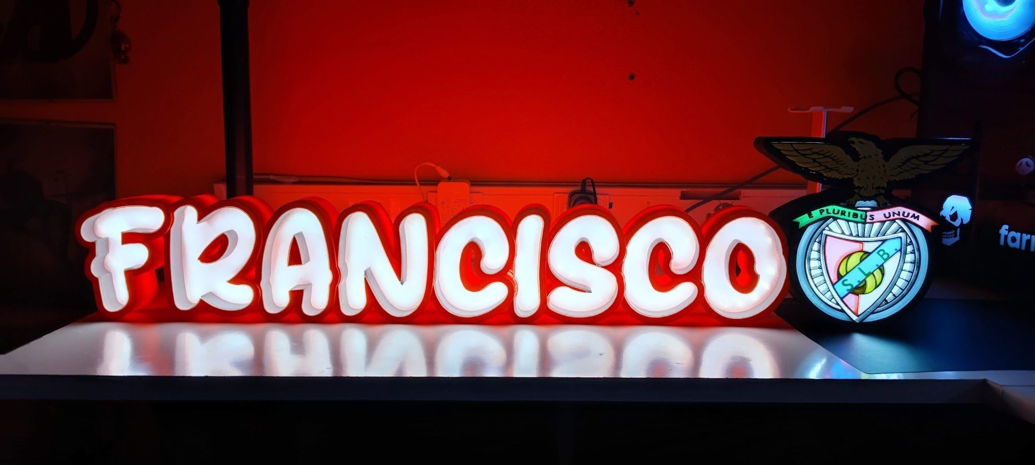 LED Symbol Benfica 3D print model_3